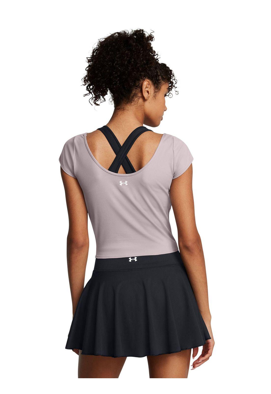 Polera manga corta Motion para mujer Gris-4