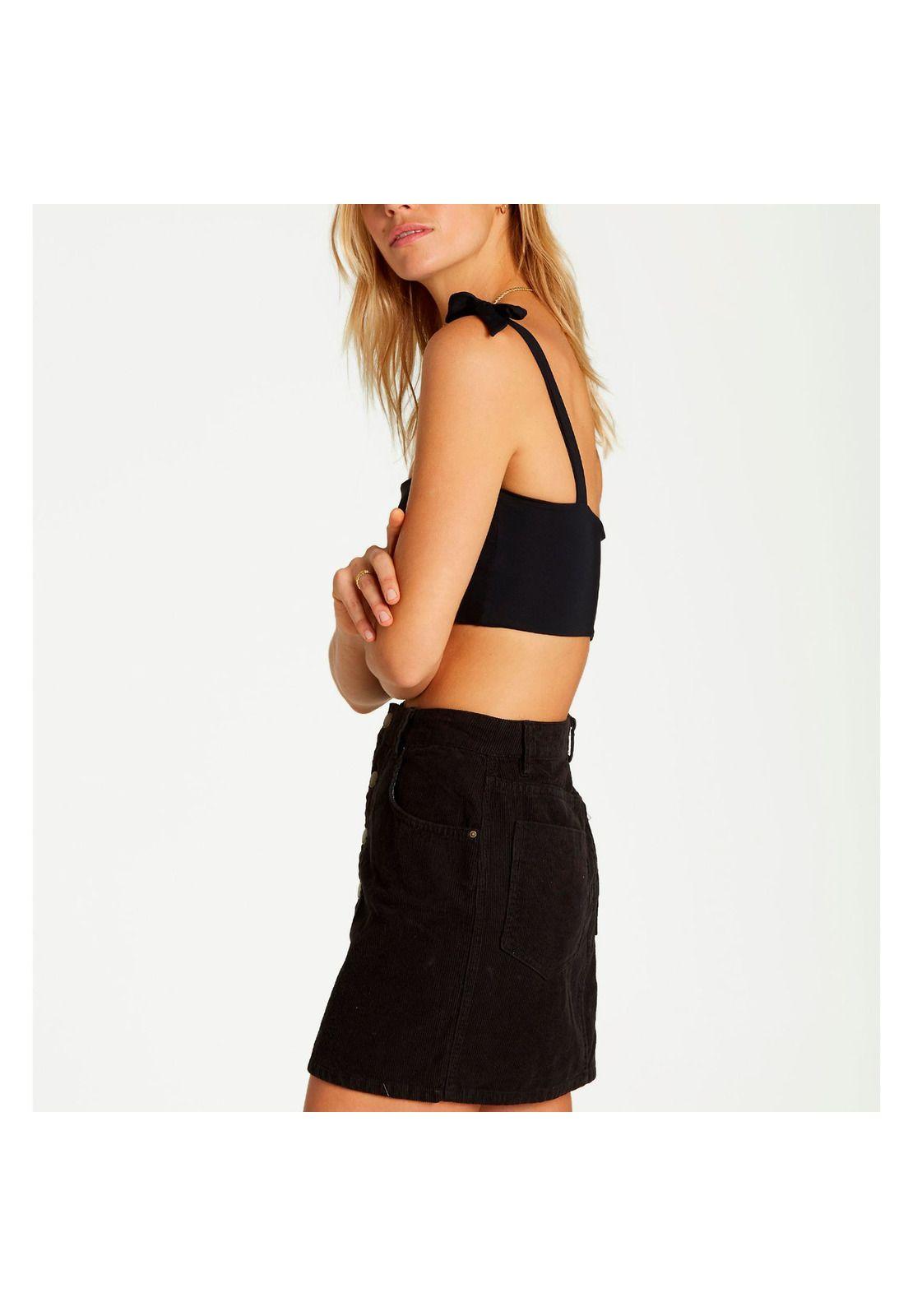 Falda Mujer Good Life Cord Negro-2