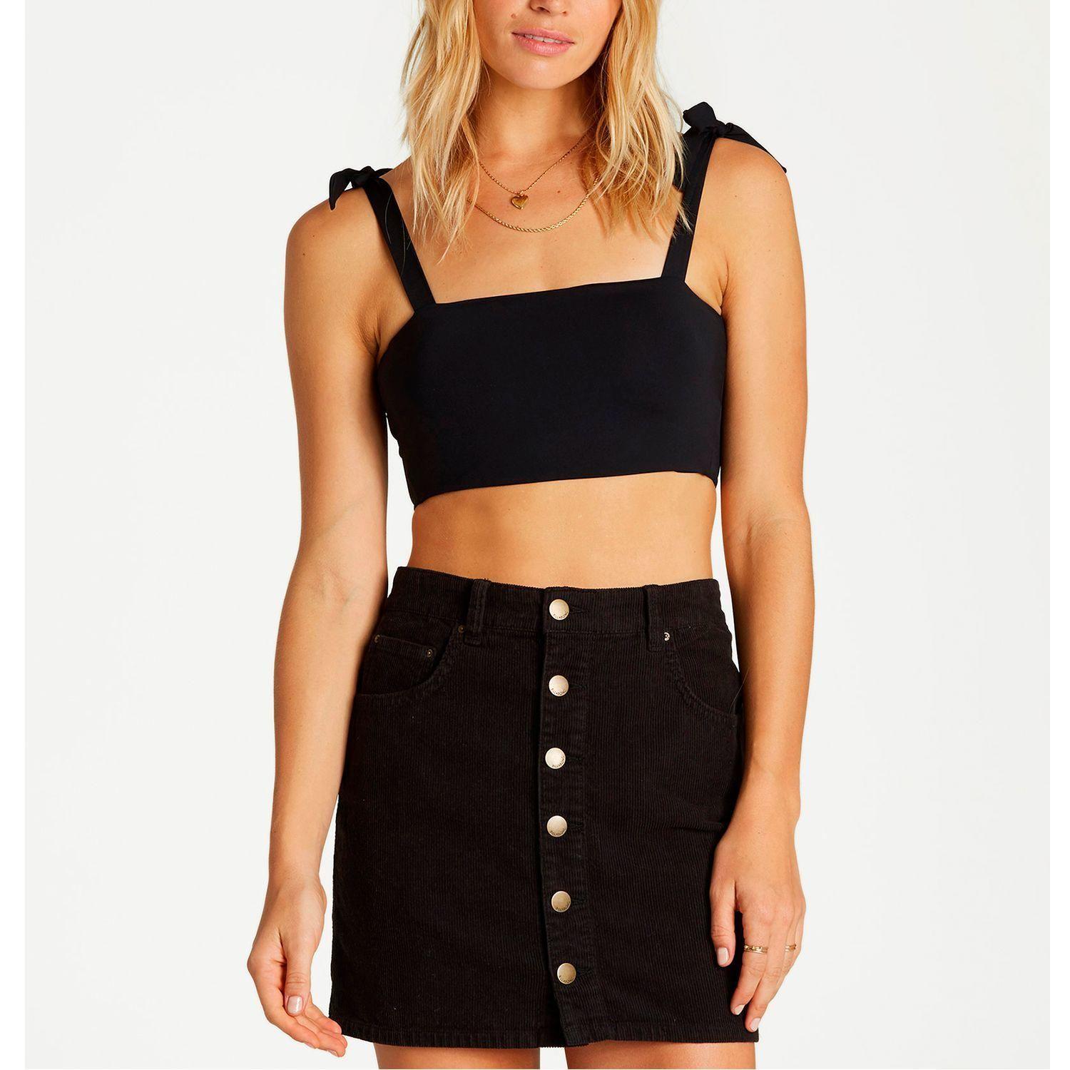 Falda Mujer Good Life Cord Negro-0