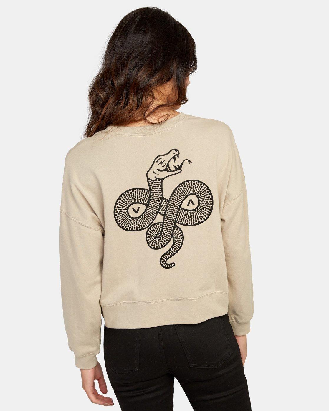 Polerón Mujer Coiled Crew Blanco-2