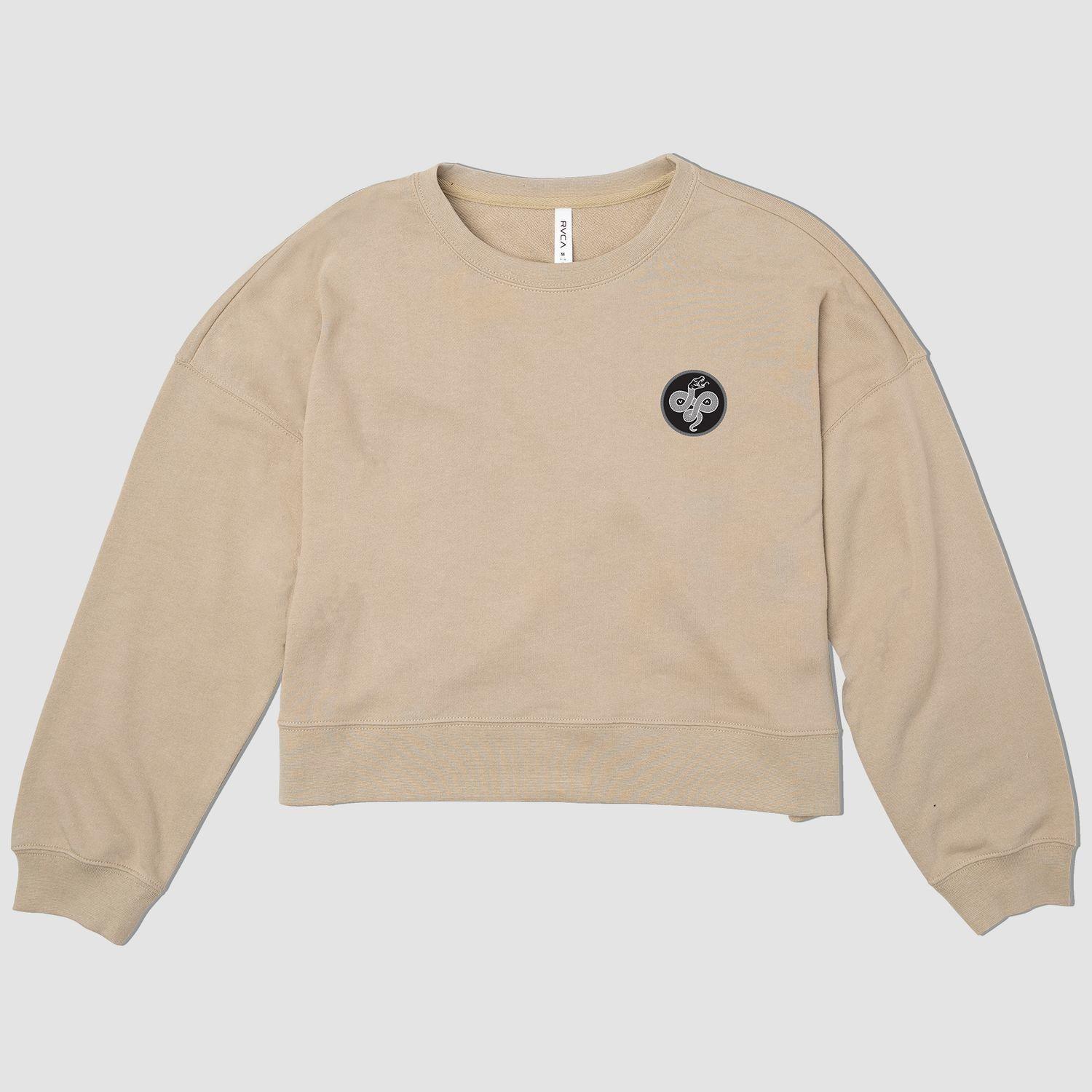 Polerón Mujer Coiled Crew Blanco-3