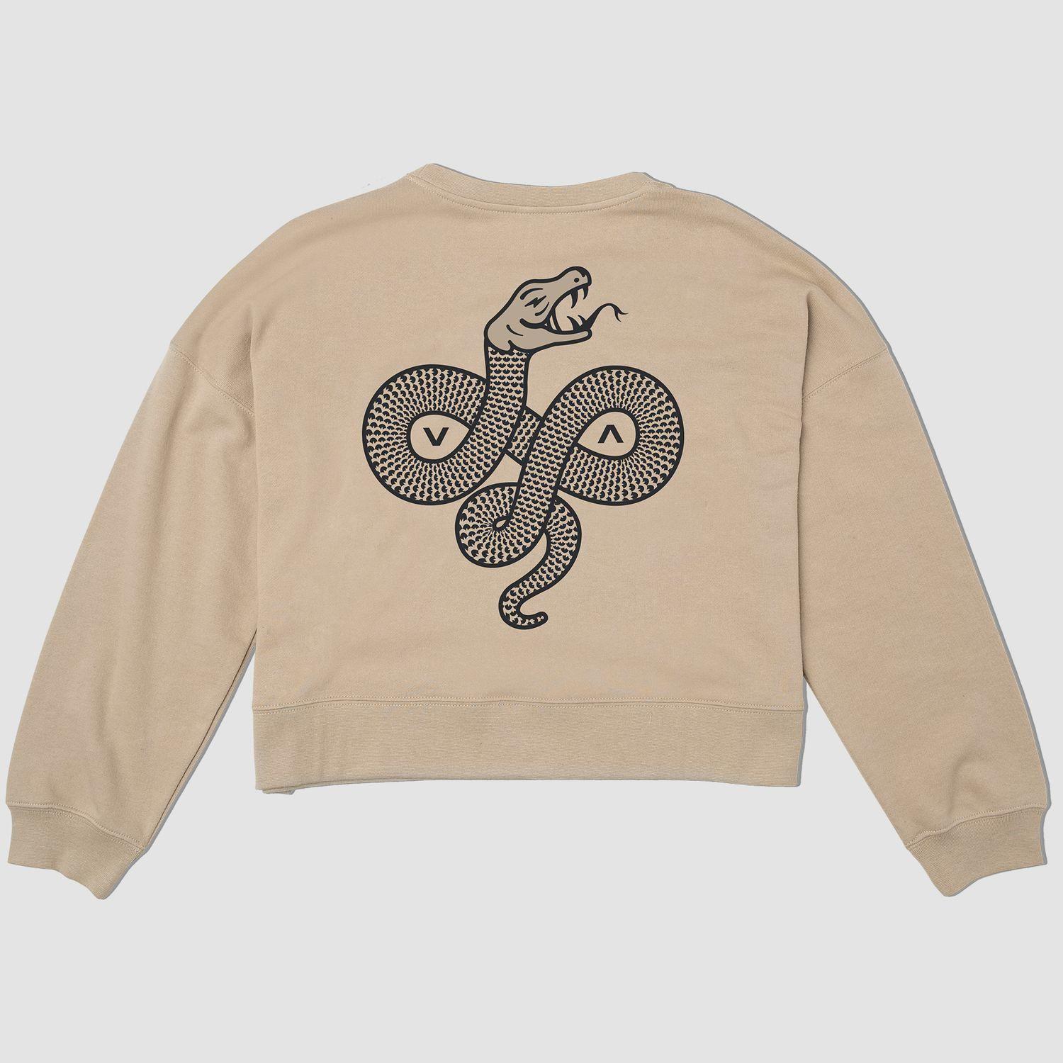 Polerón Mujer Coiled Crew Blanco-4