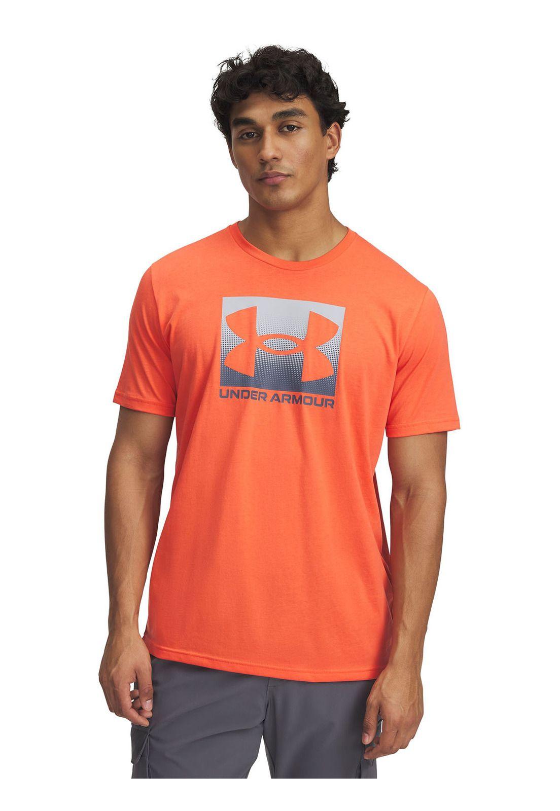 Polera Manga Corta Boxed Hombre Naranja-0