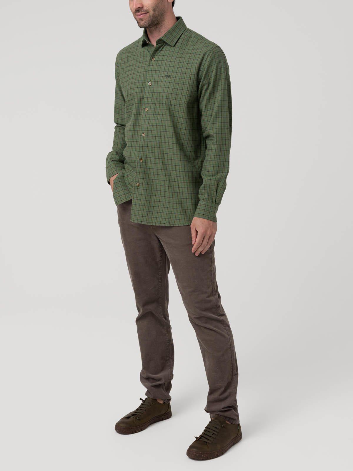 Camisa Algodón Hombre Wool Verde-7