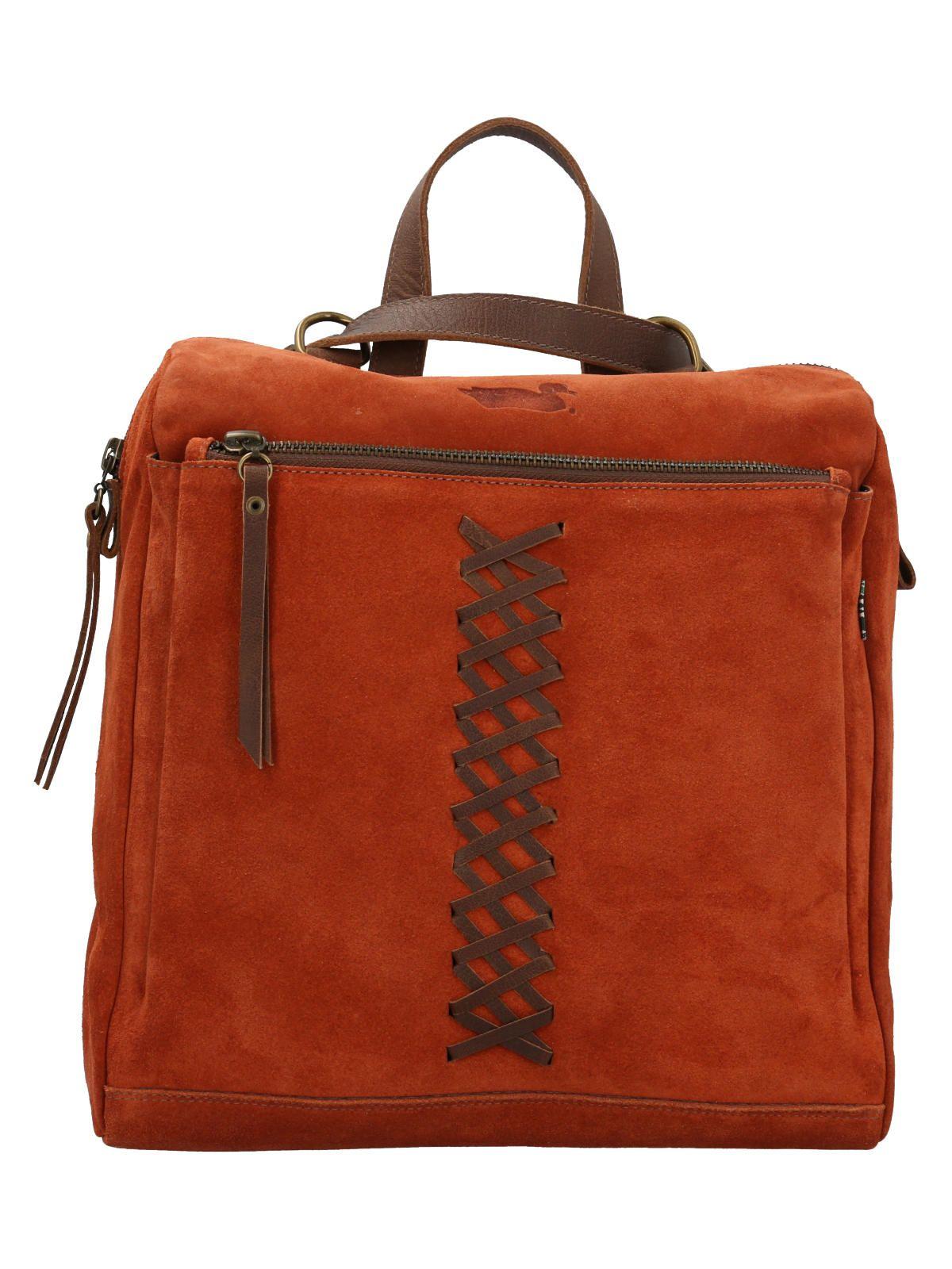 Cartera Cuero Naranja Boht Backbag Mujer-0