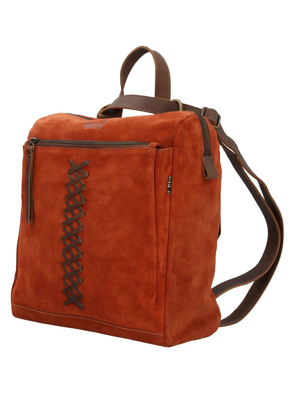 Cartera Cuero Naranja Boht Backbag Mujer-1