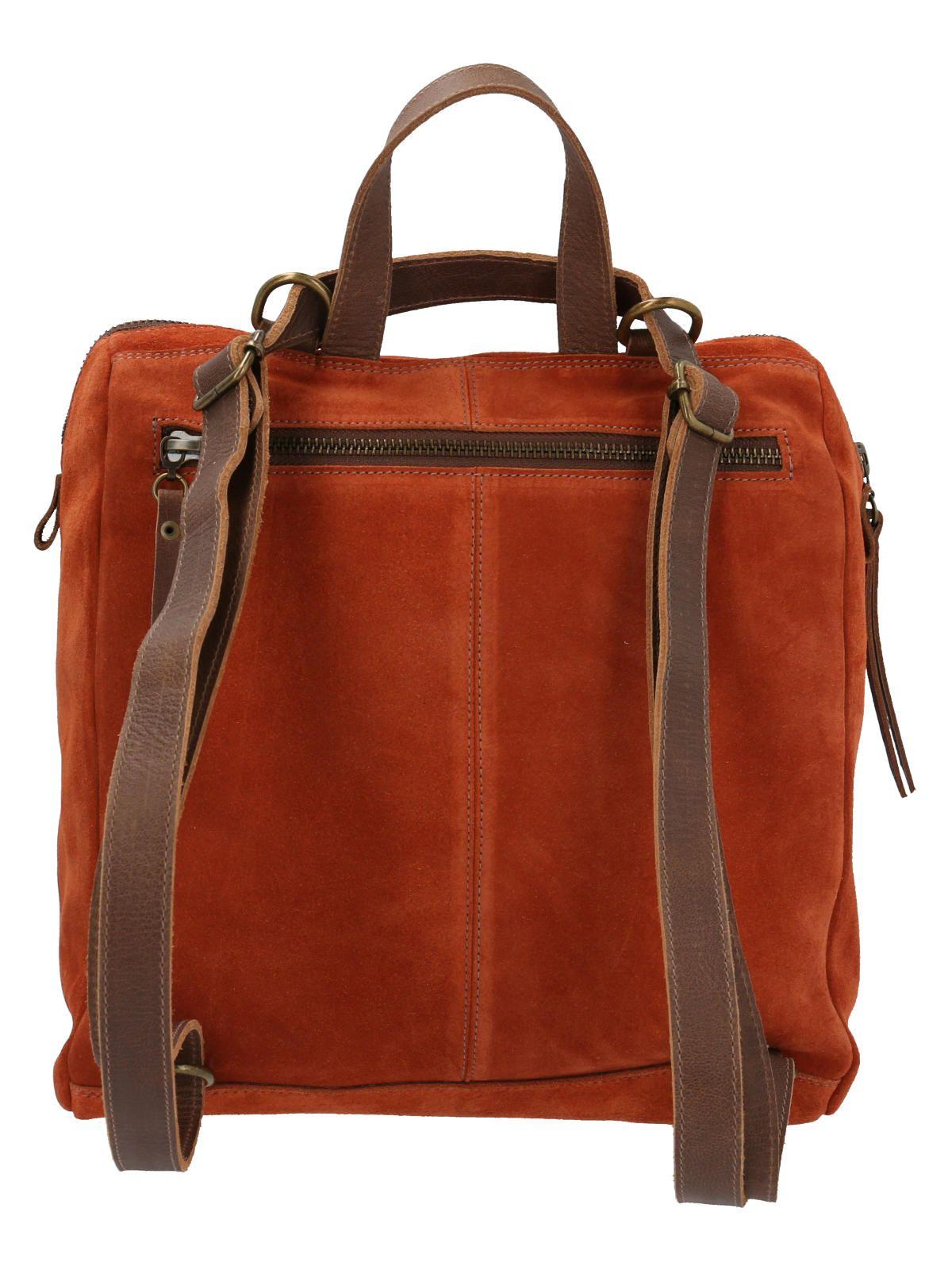 Cartera Cuero Naranja Boht Backbag Mujer-2