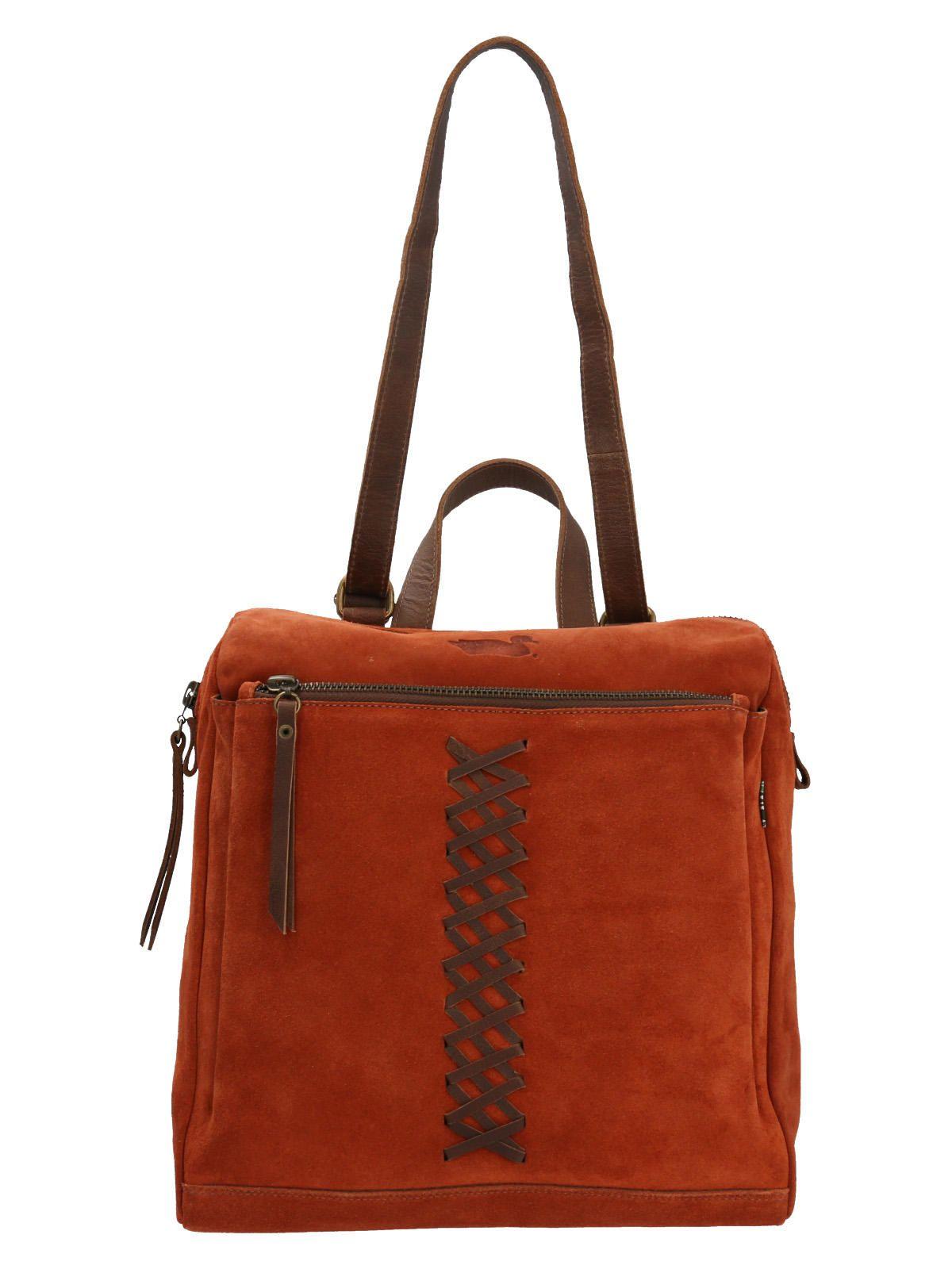 Cartera Cuero Naranja Boht Backbag Mujer-4