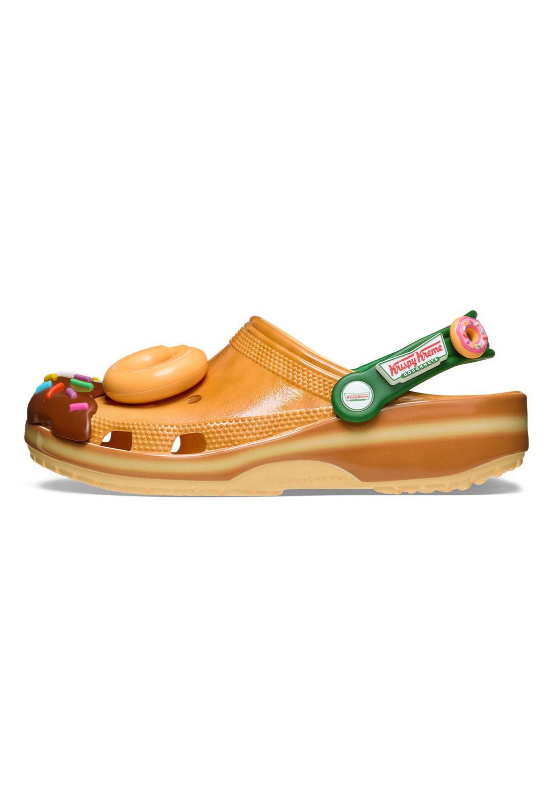 Zueco Crocs Mujer Classic Krispy Kreme Clog Café Claro-1