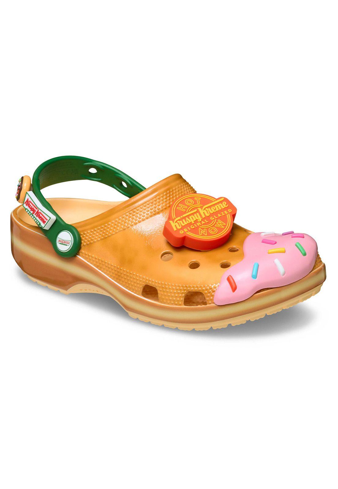 Zueco Crocs Mujer Classic Krispy Kreme Clog Café Claro-5