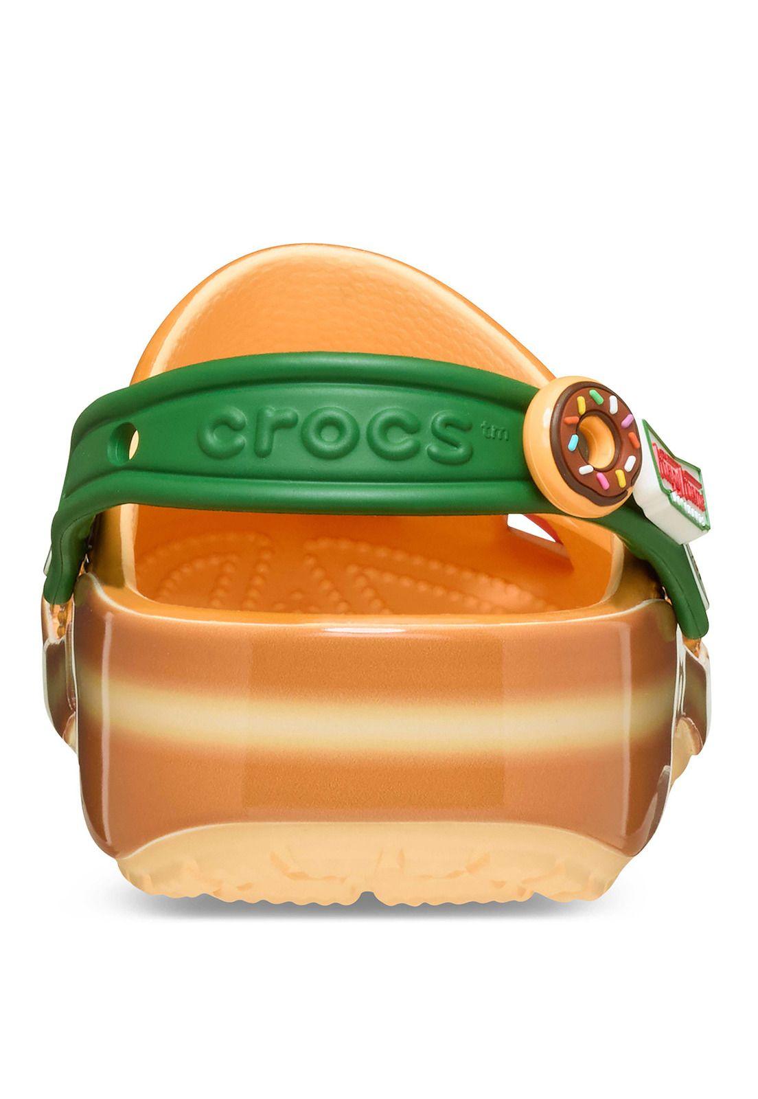 Zueco Crocs Mujer Classic Krispy Kreme Clog Café Claro-7