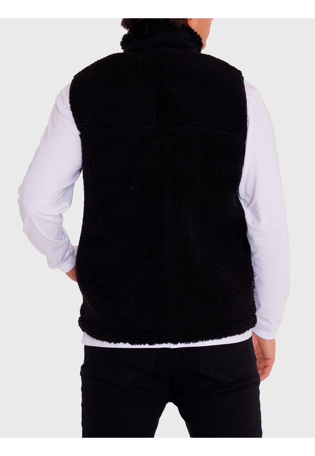 Polar Vest Sherpa sin mangas Negro Hombre-8