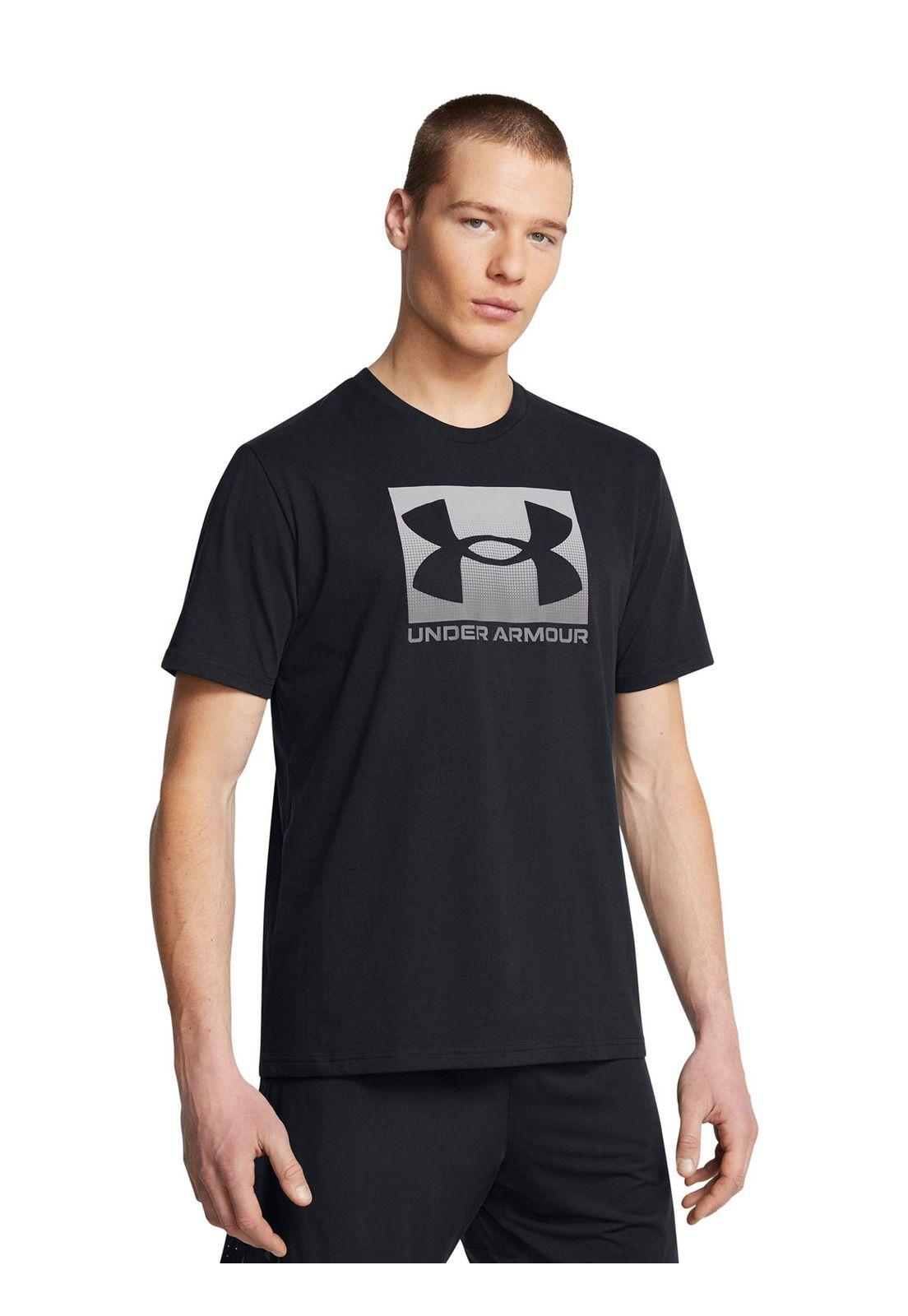 Polera manga corta boxed hombre NEGRO-3