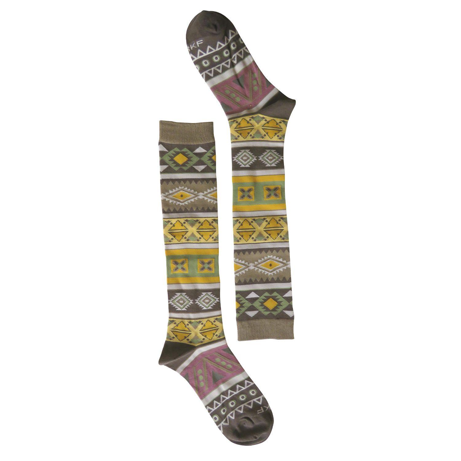 Calcetin Algodón Mujer Multi Café Rockford-0