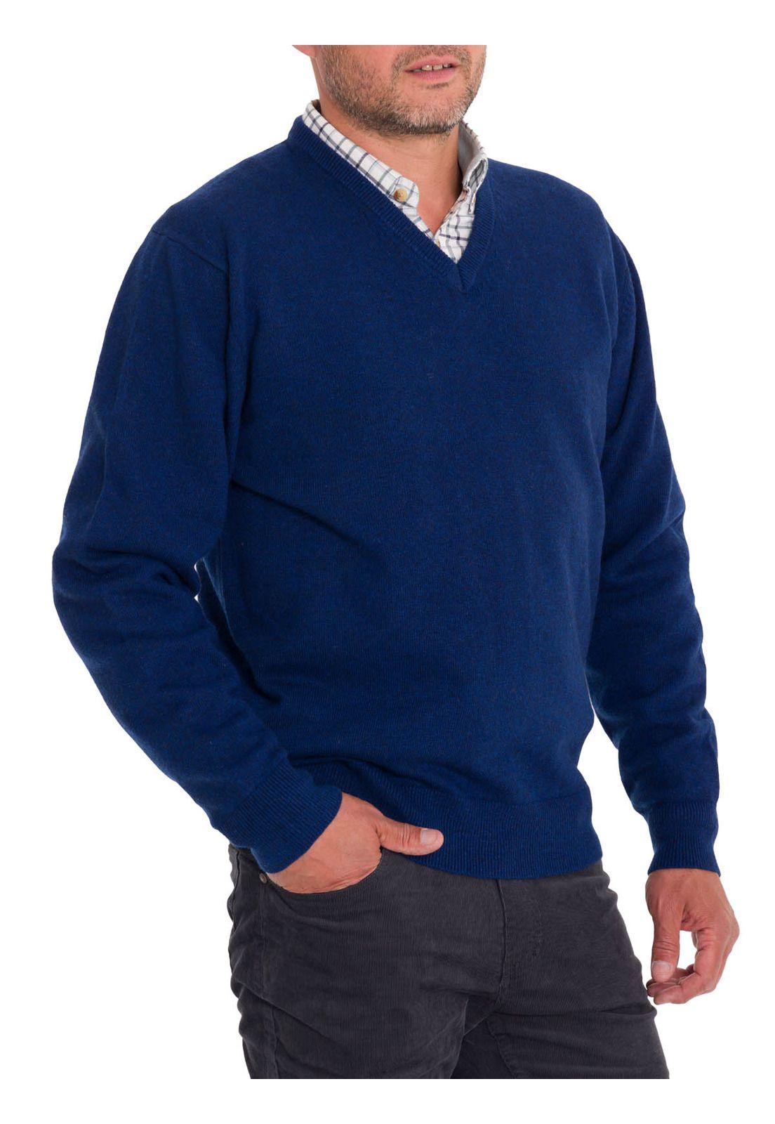 Chaleco Lana Hombre Swinv Azul-4