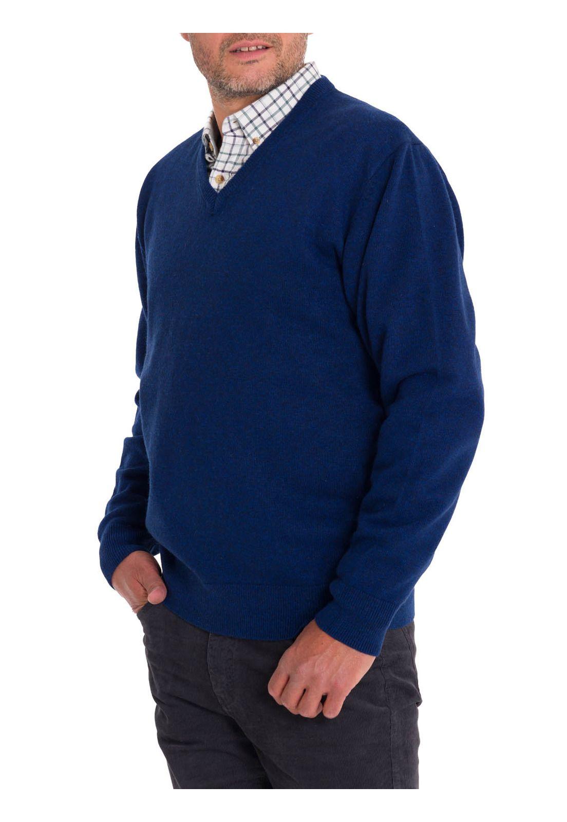 Chaleco Lana Hombre Swinv Azul-5