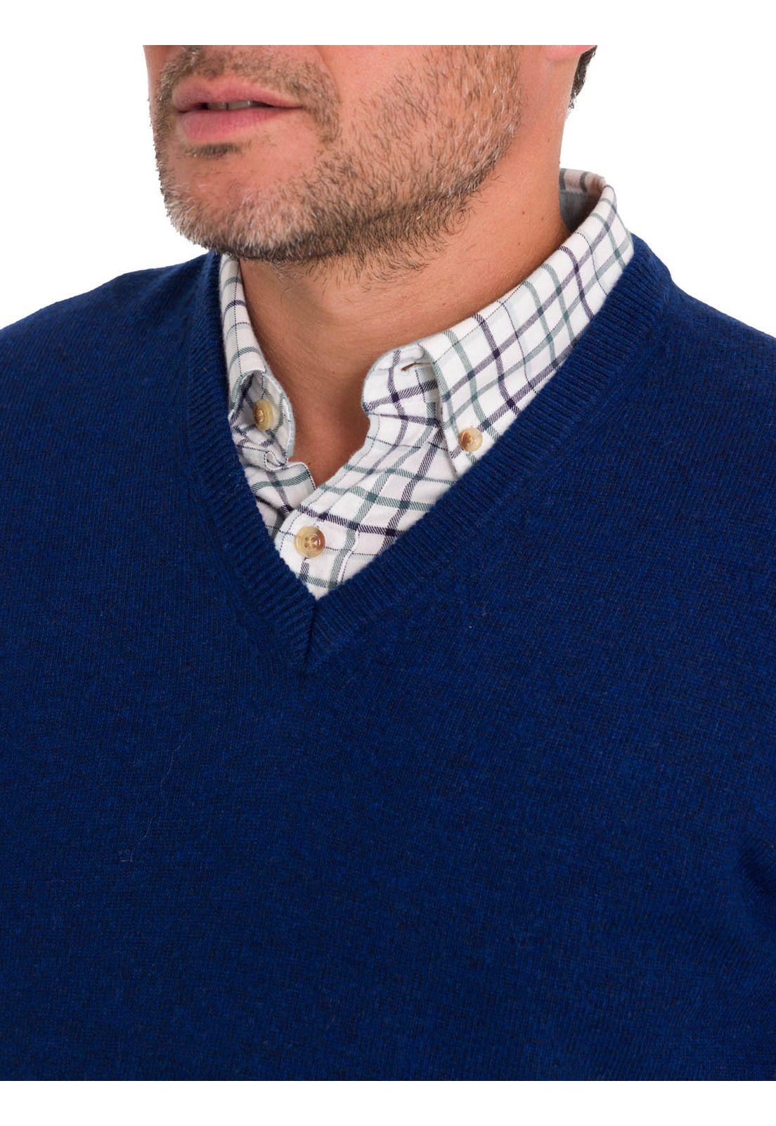 Chaleco Lana Hombre Swinv Azul-7