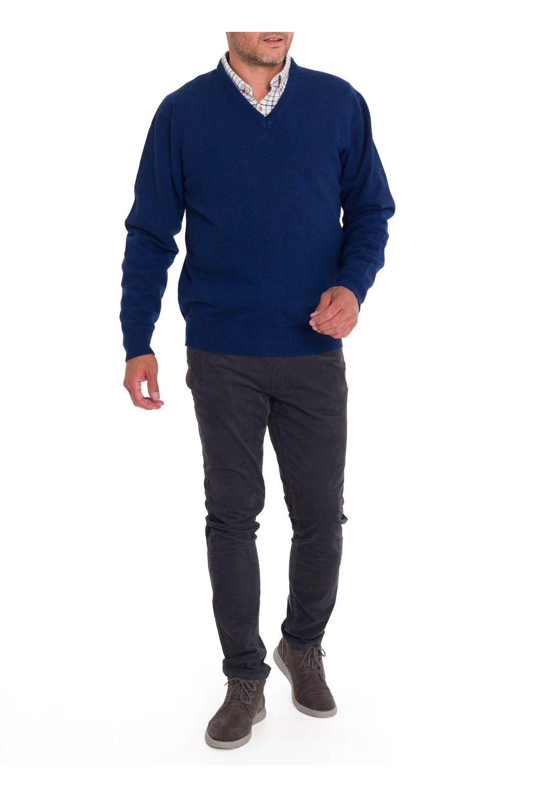 Chaleco Lana Hombre Swinv Azul-8