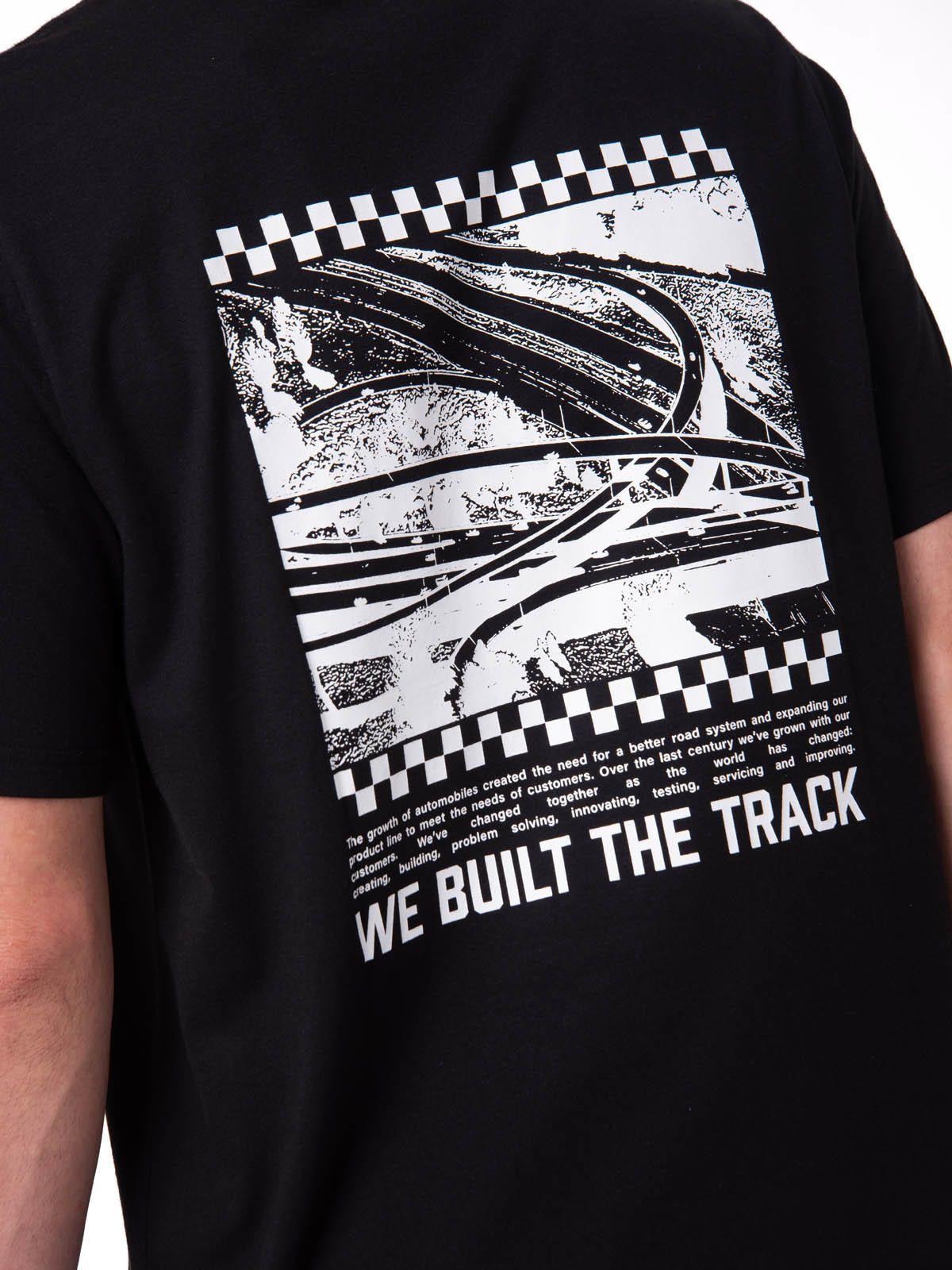 Polera Manga Corta Hombre Moto Diseño Negro-4