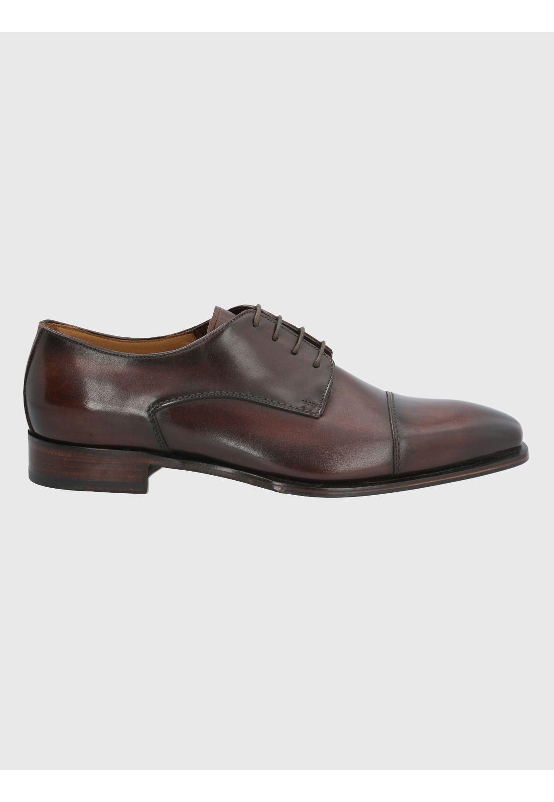 Zapato Cuero Café Oscuro Hombre Fiano -1