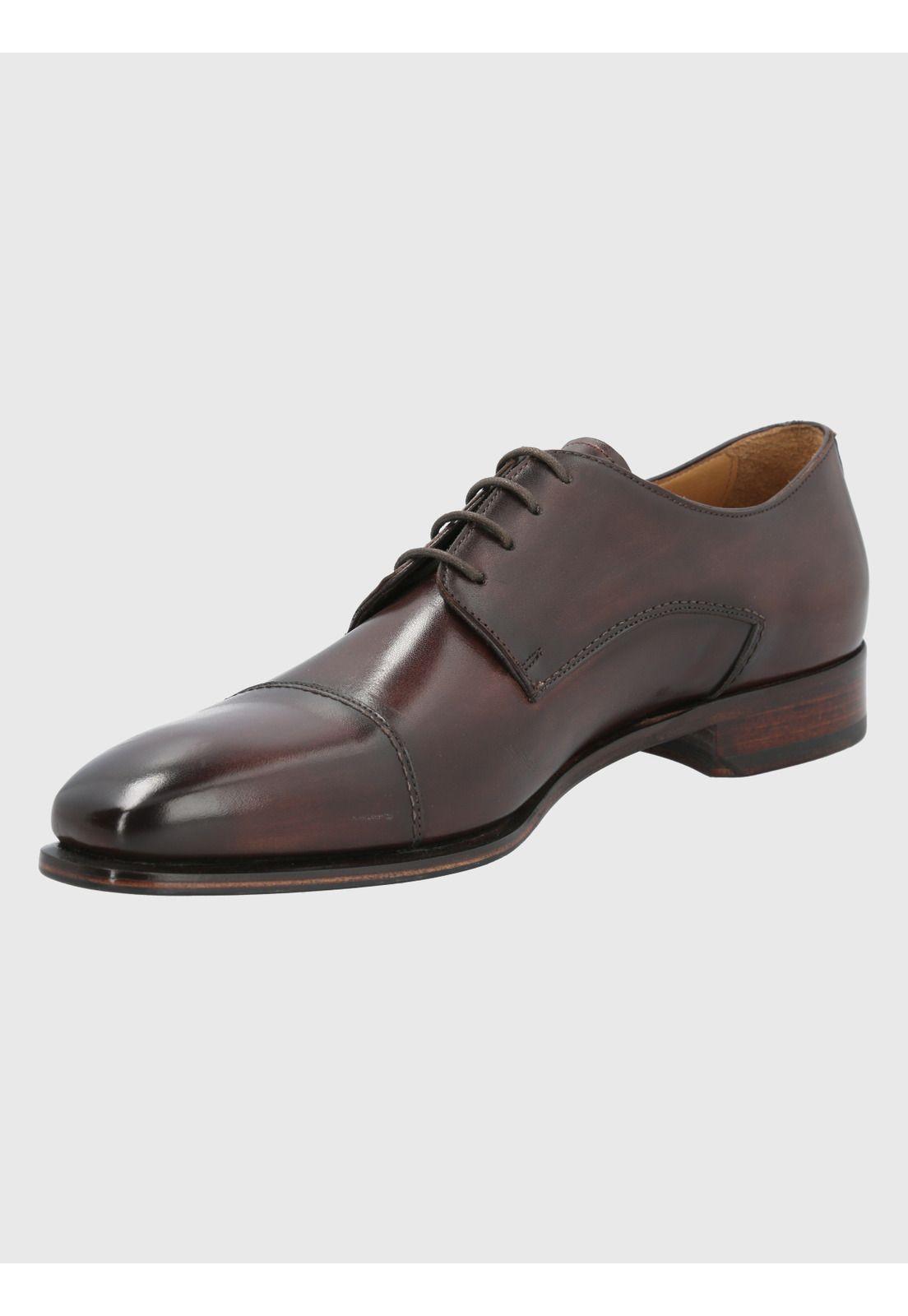 Zapato Cuero Café Oscuro Hombre Fiano -3