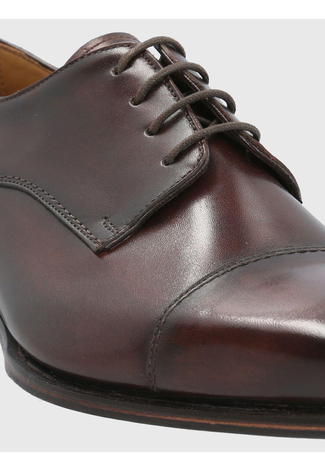 Zapato Cuero Café Oscuro Hombre Fiano -6