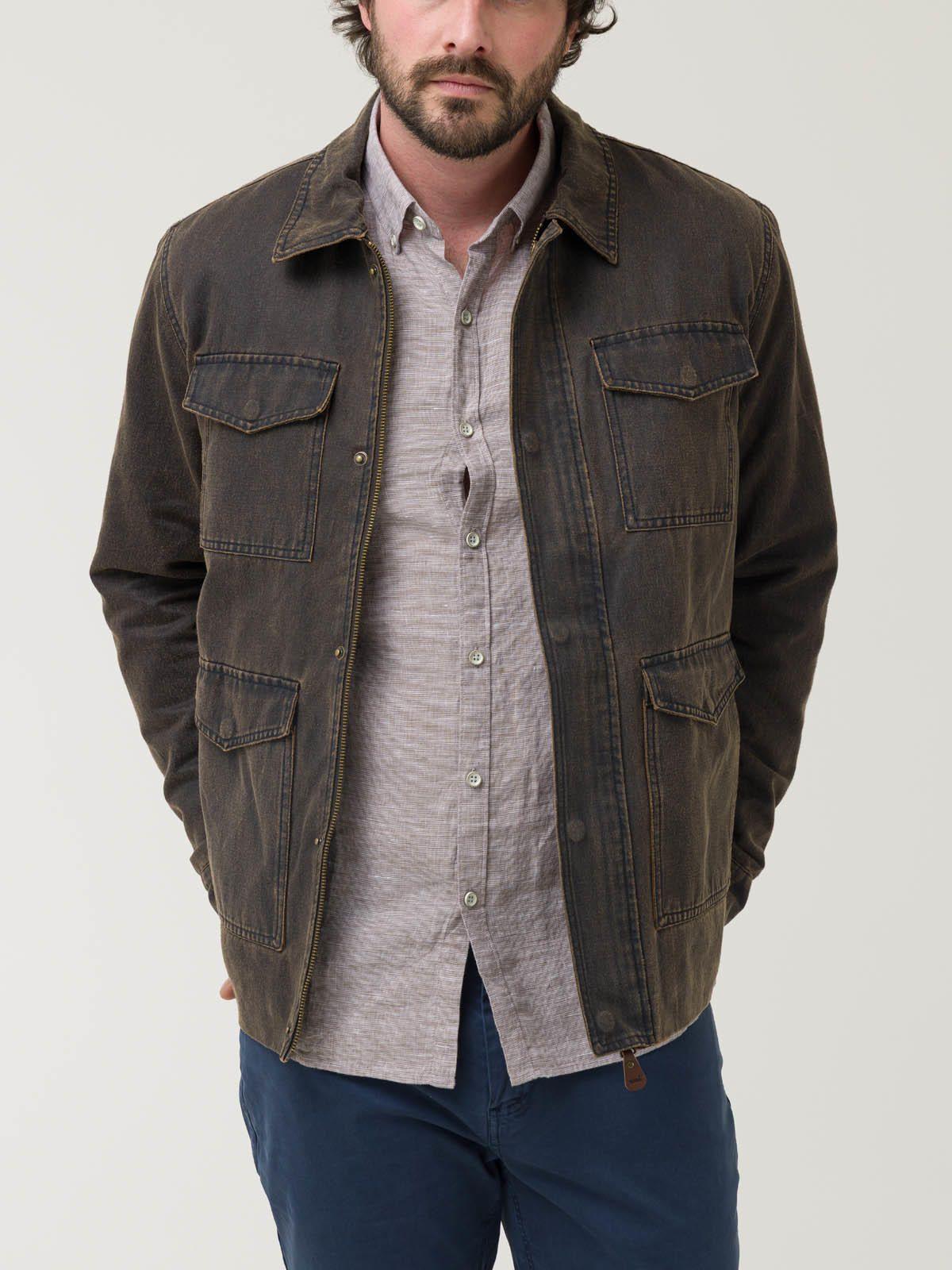 Chaqueta Algodón Hombre Torino Café-4