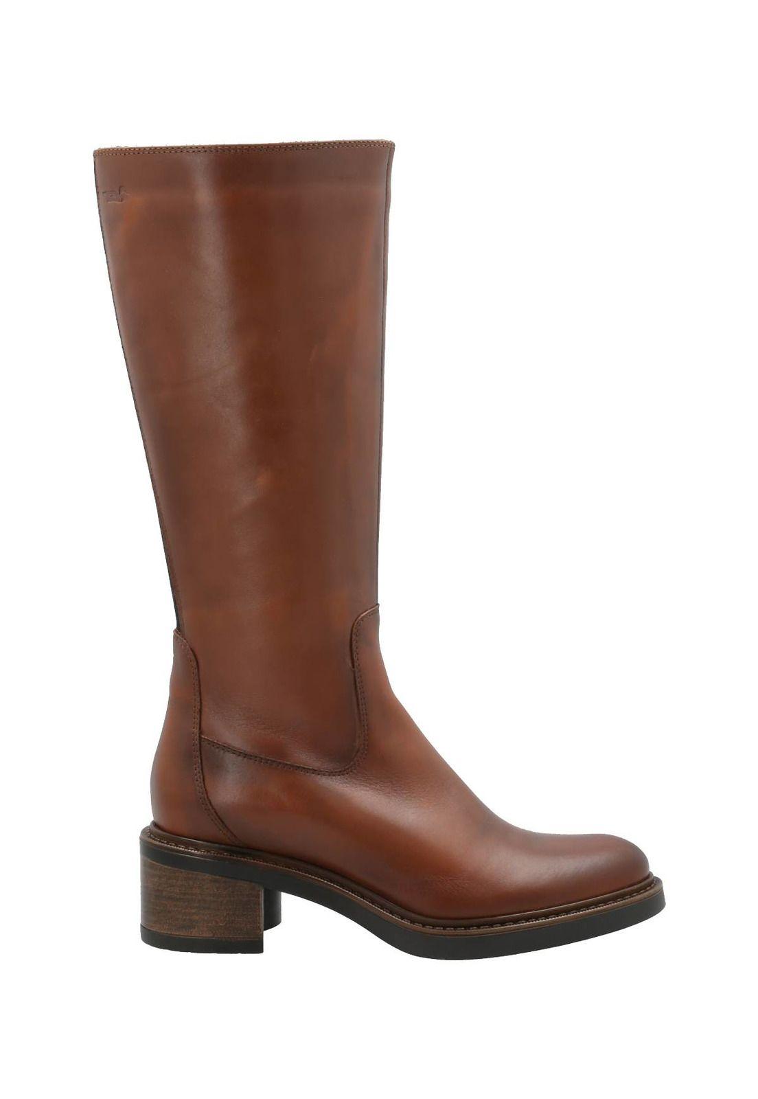 Bota Cuero Mujer Eloise Café Claro-0