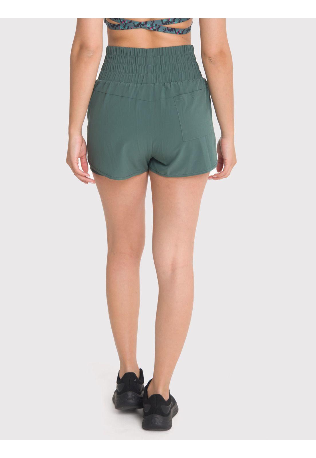 Short deportivo Mujer Pocket Verde-4