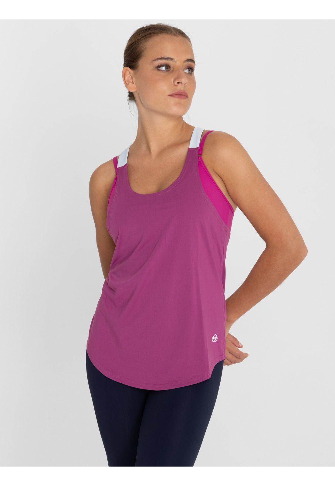 Polera deportiva Mujer Training Tank Uva-5