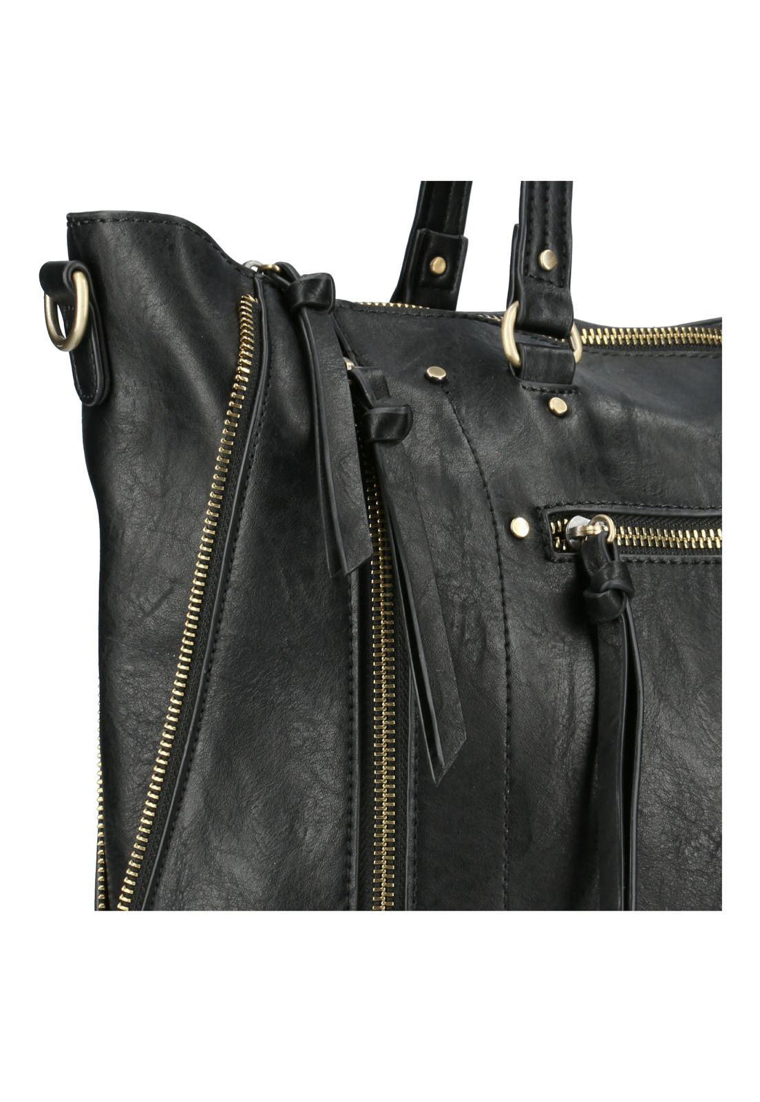 Cartera Mujer Crowne Tote Negro-3