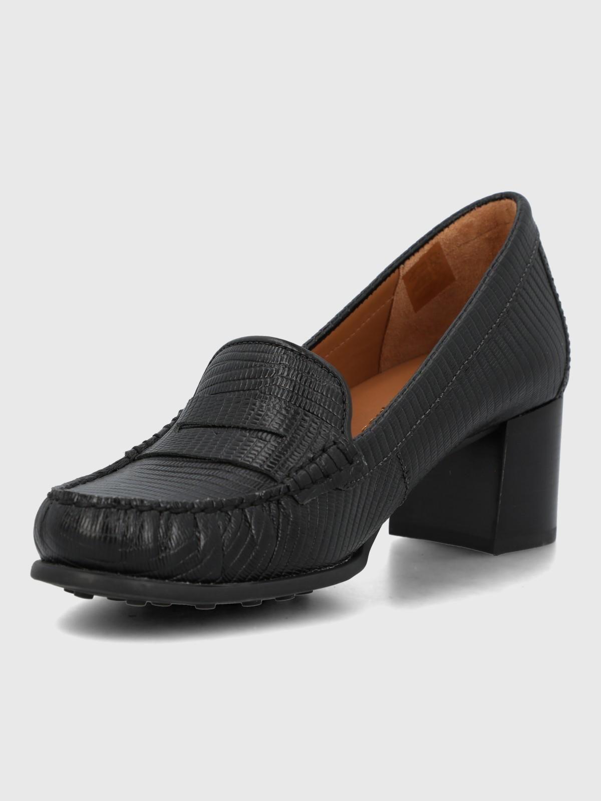 Zapato Cuero Mujer Cardi Negro-4
