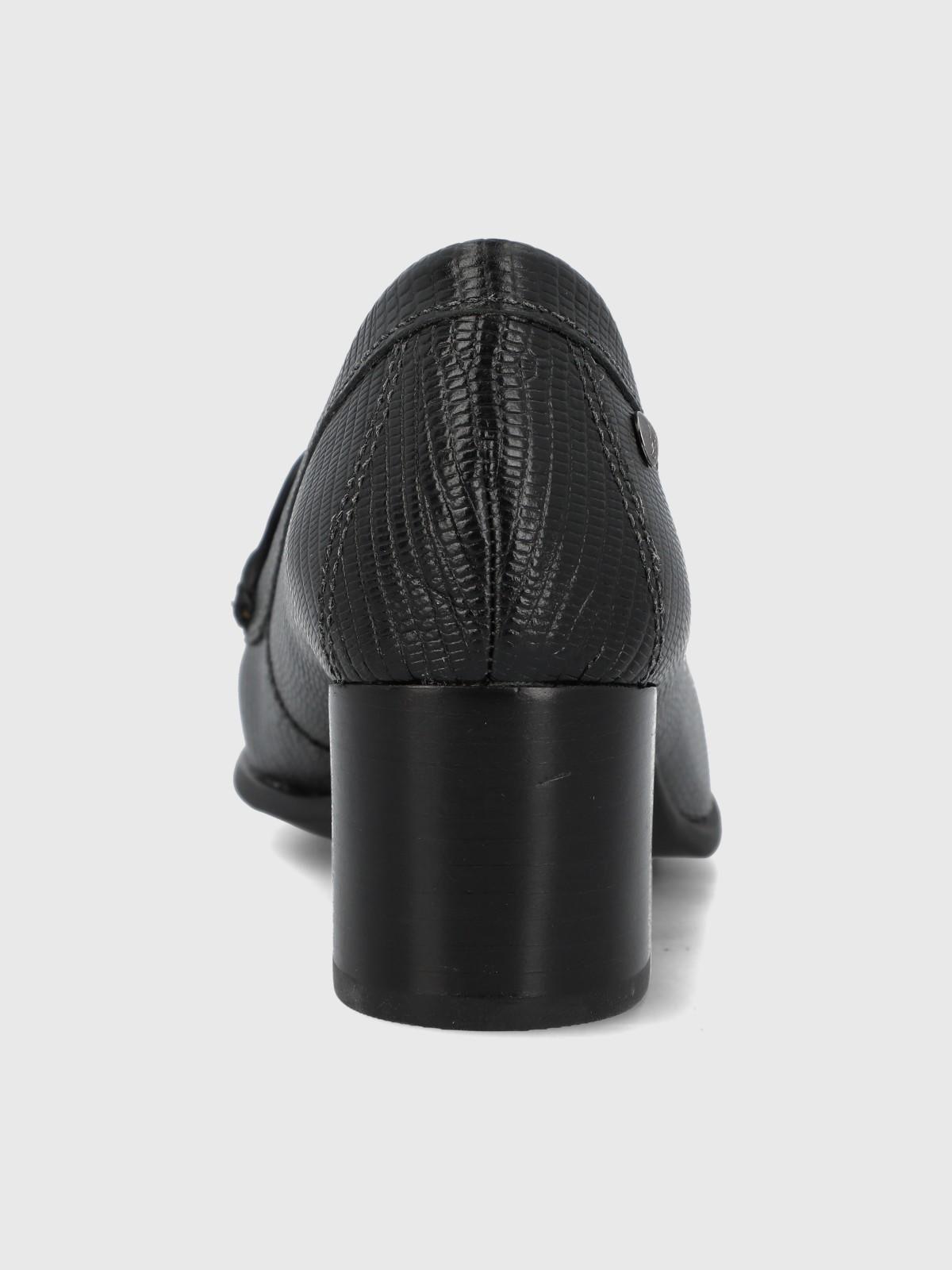 Zapato Cuero Mujer Cardi Negro-6