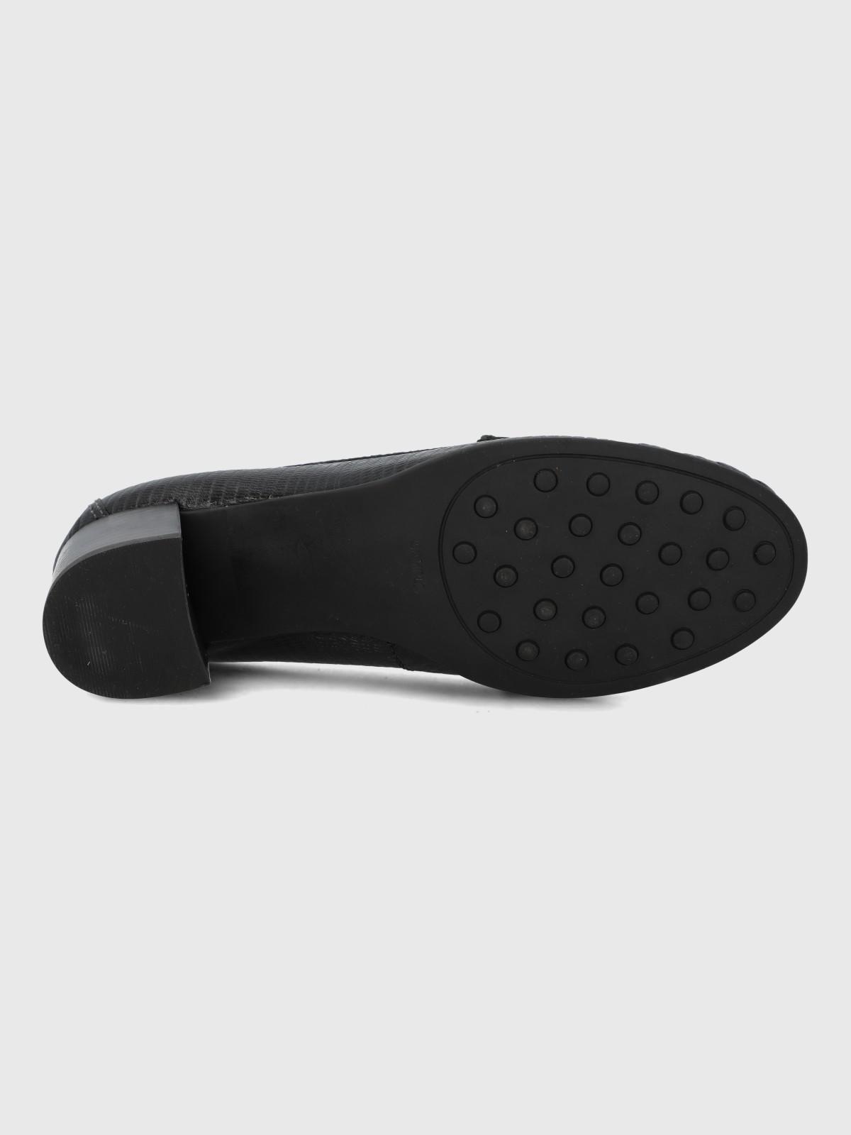 Zapato Cuero Mujer Cardi Negro-7