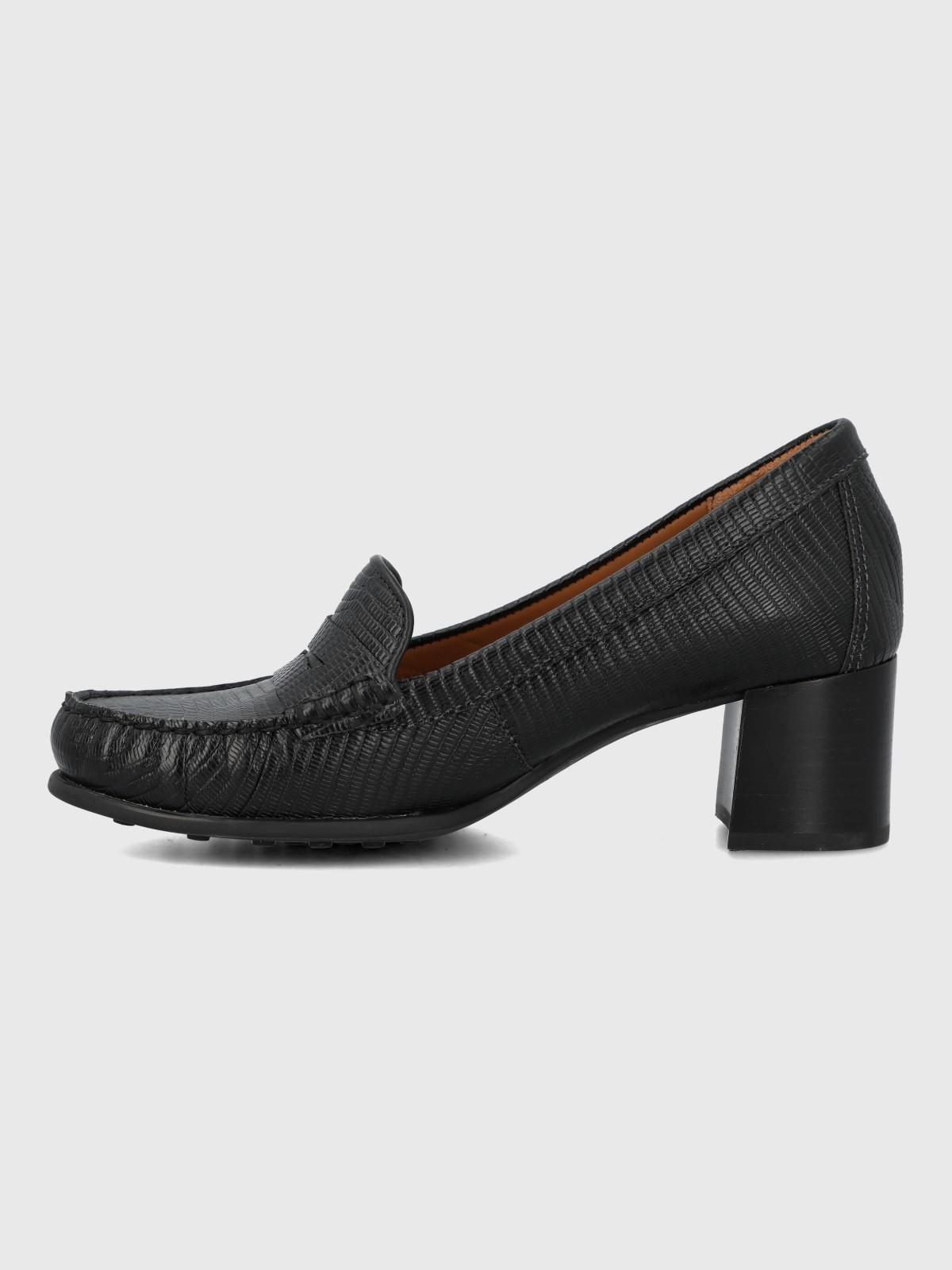 Zapato Cuero Mujer Cardi Negro-5