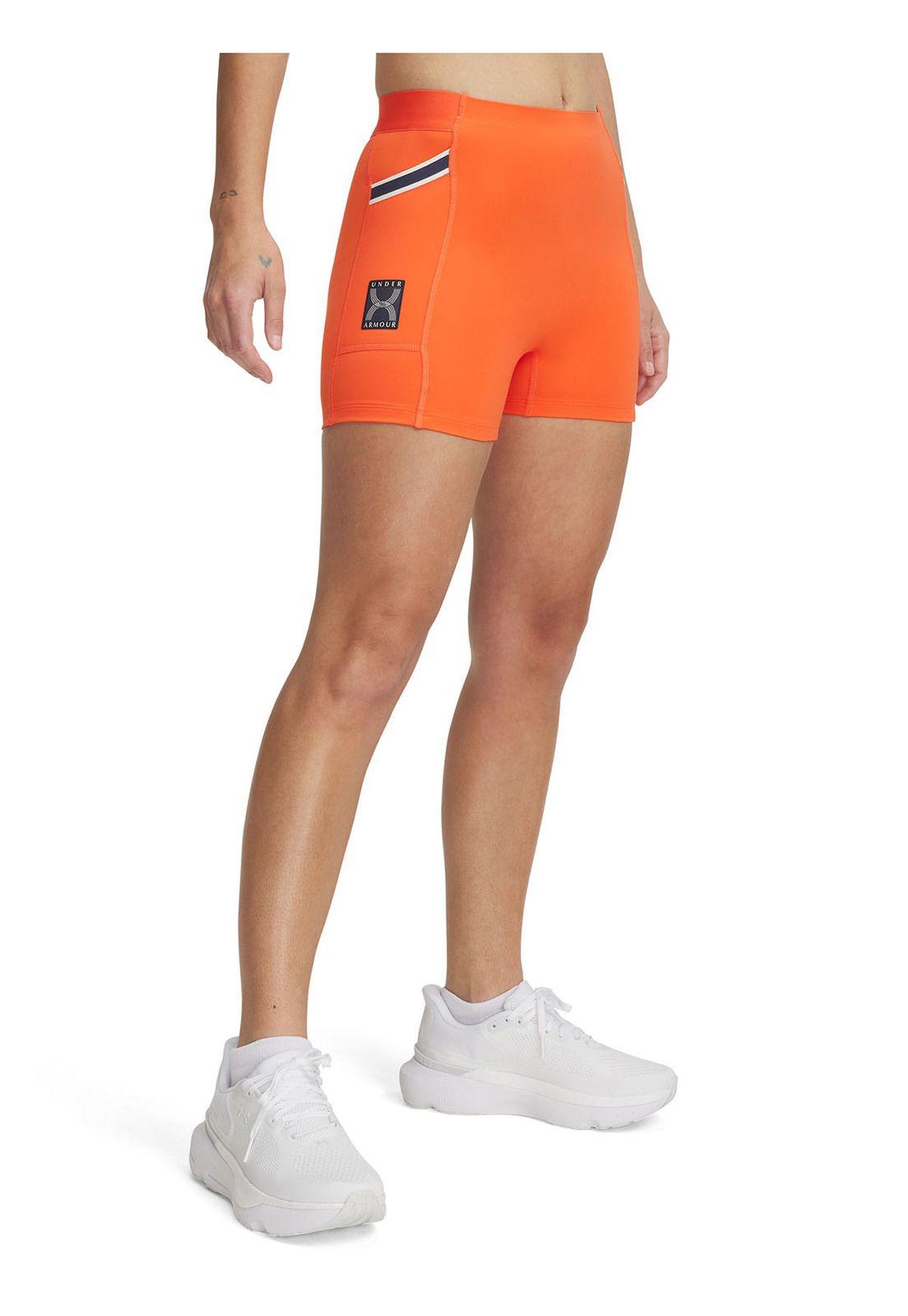 Short Ua Run 96 Naranjo Para Mujer-0