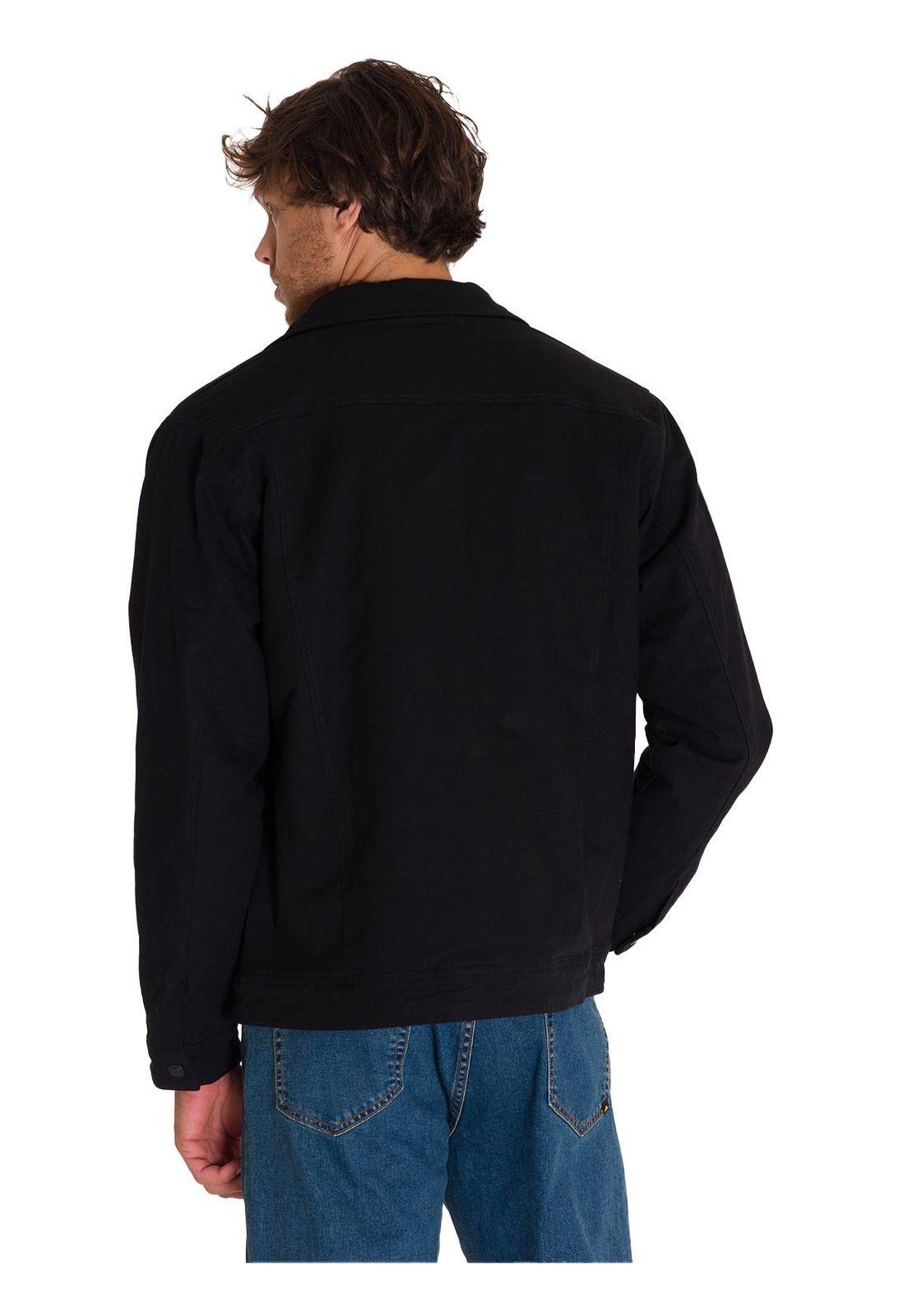 Chaqueta Casual Trucker Hombre Negra-3