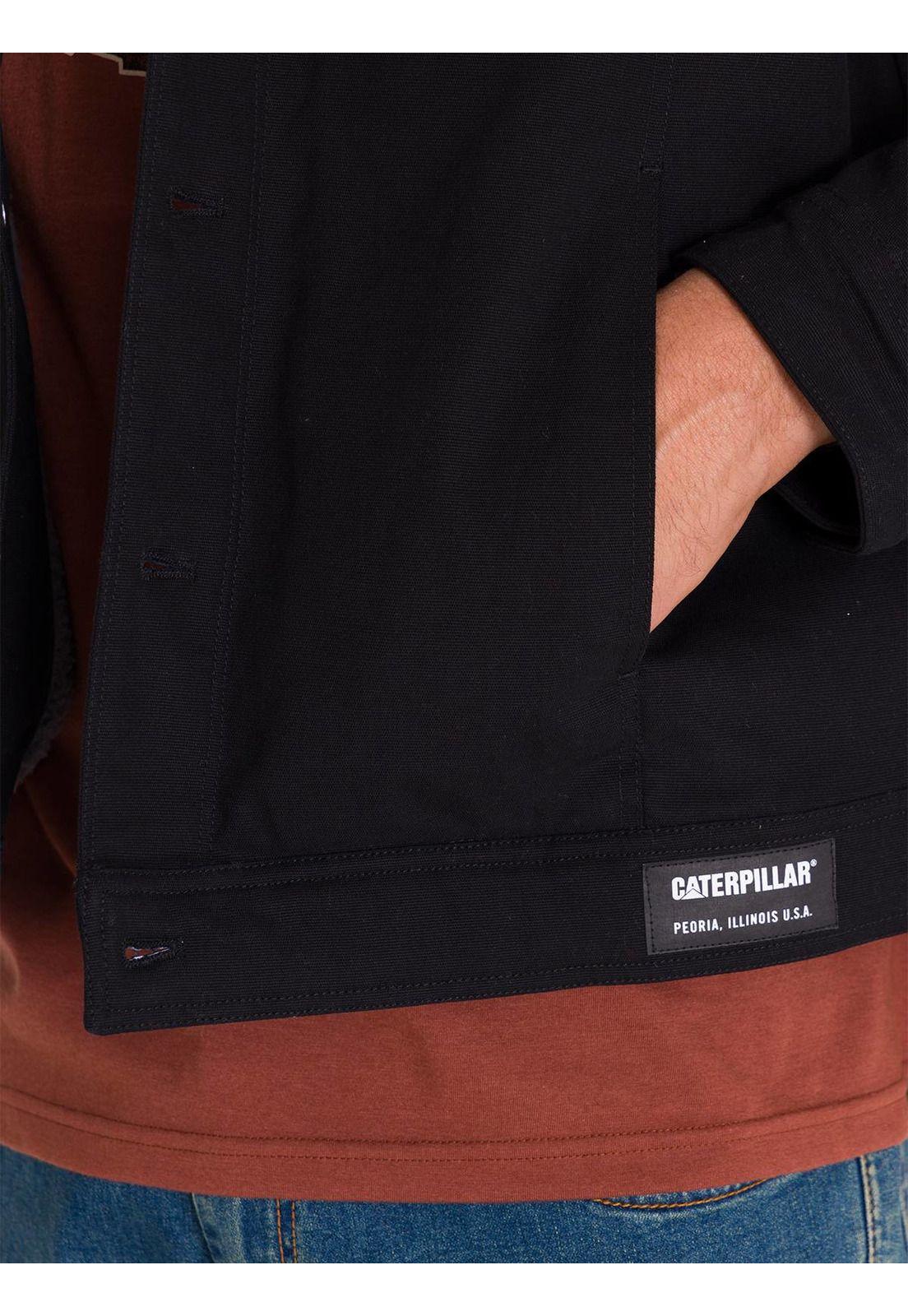Chaqueta Casual Trucker Hombre Negra-6