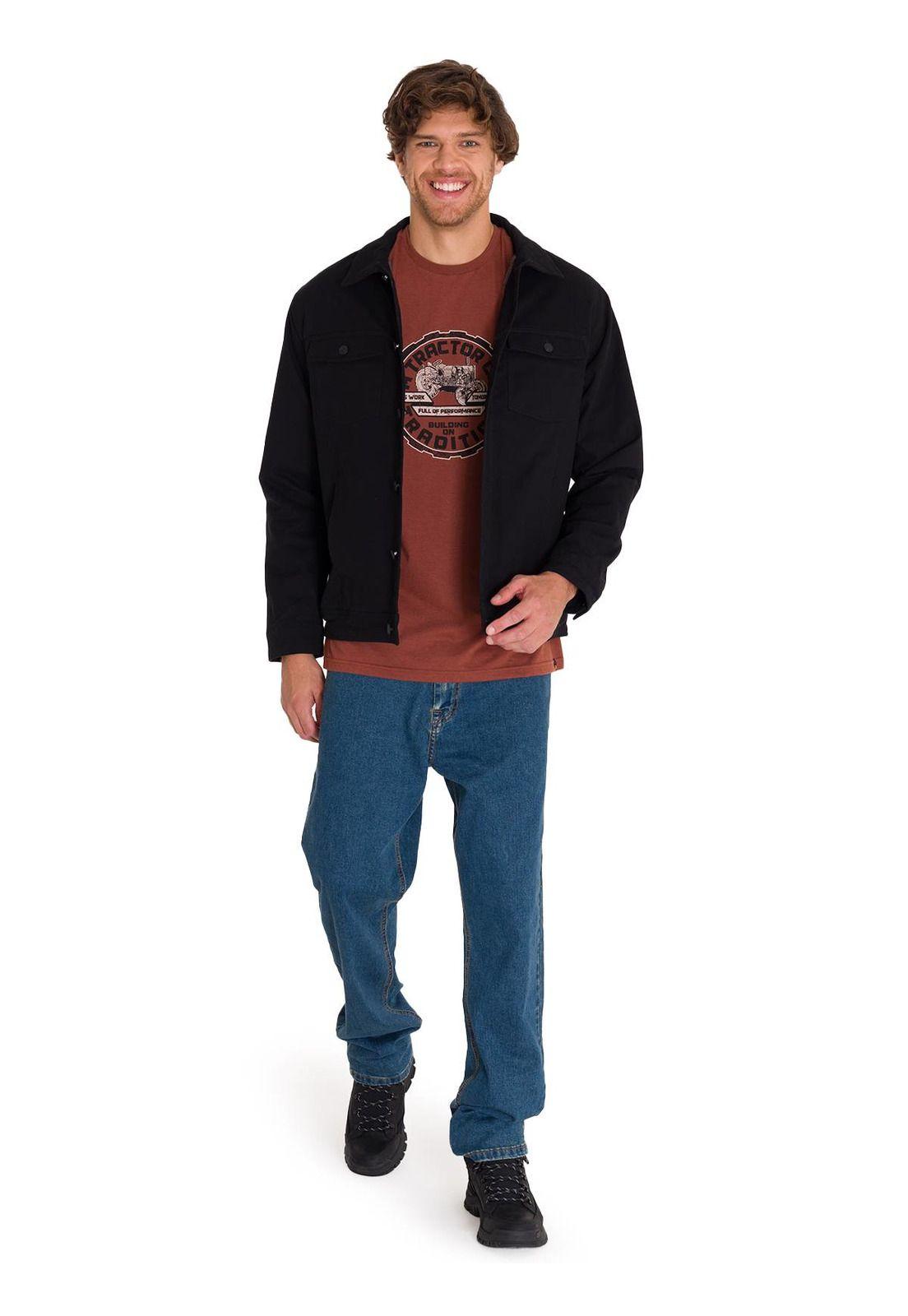 Chaqueta Casual Trucker Hombre Negra-7
