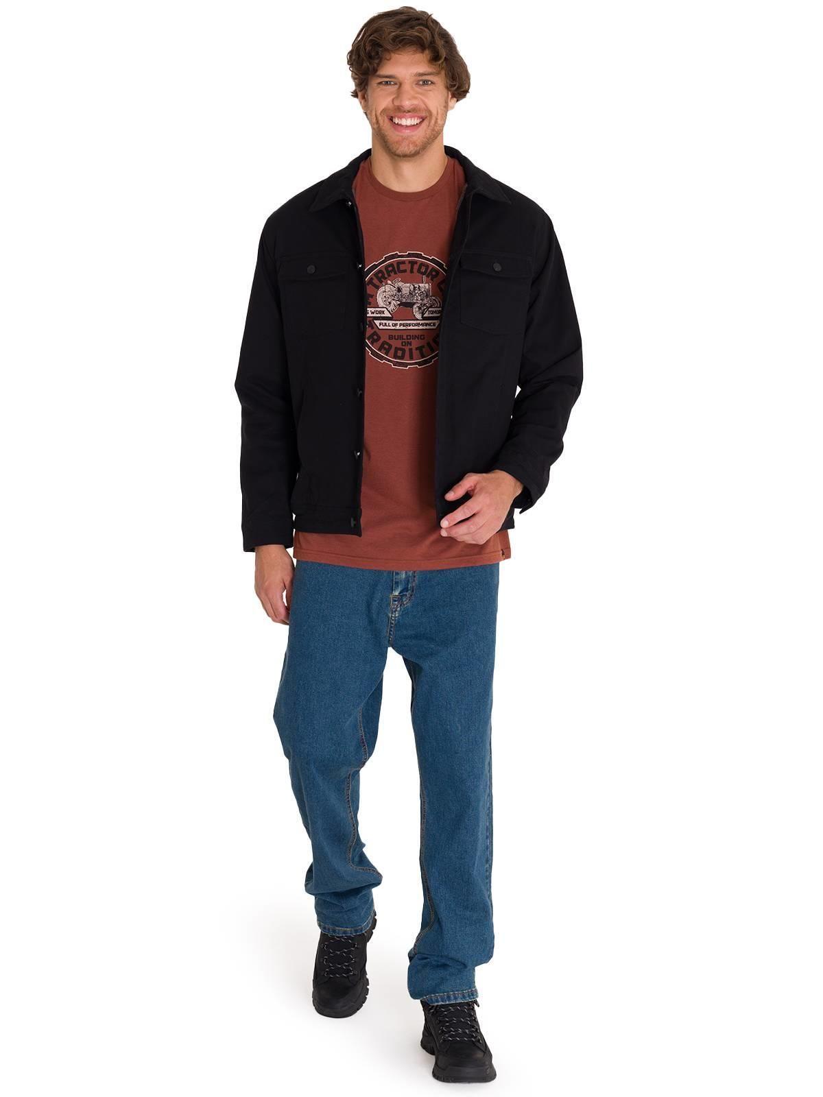 Chaqueta Casual Trucker Hombre Negra-7