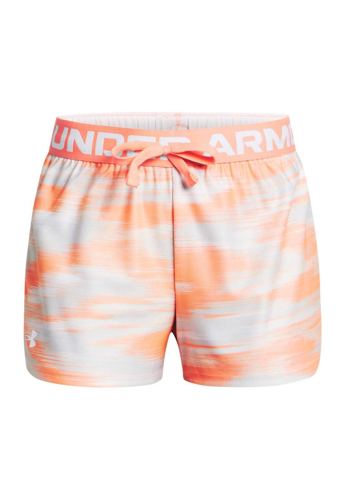 Shorts UA Play Up para niña Naranjo-0