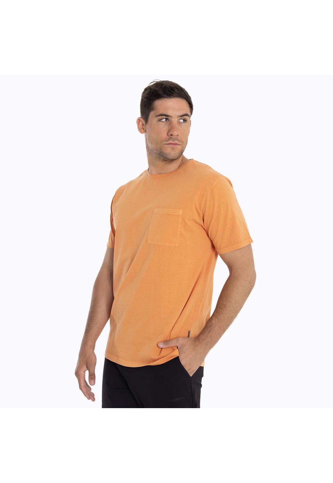 Polera Hombre Susquehanna Naranja claro Merrell-3