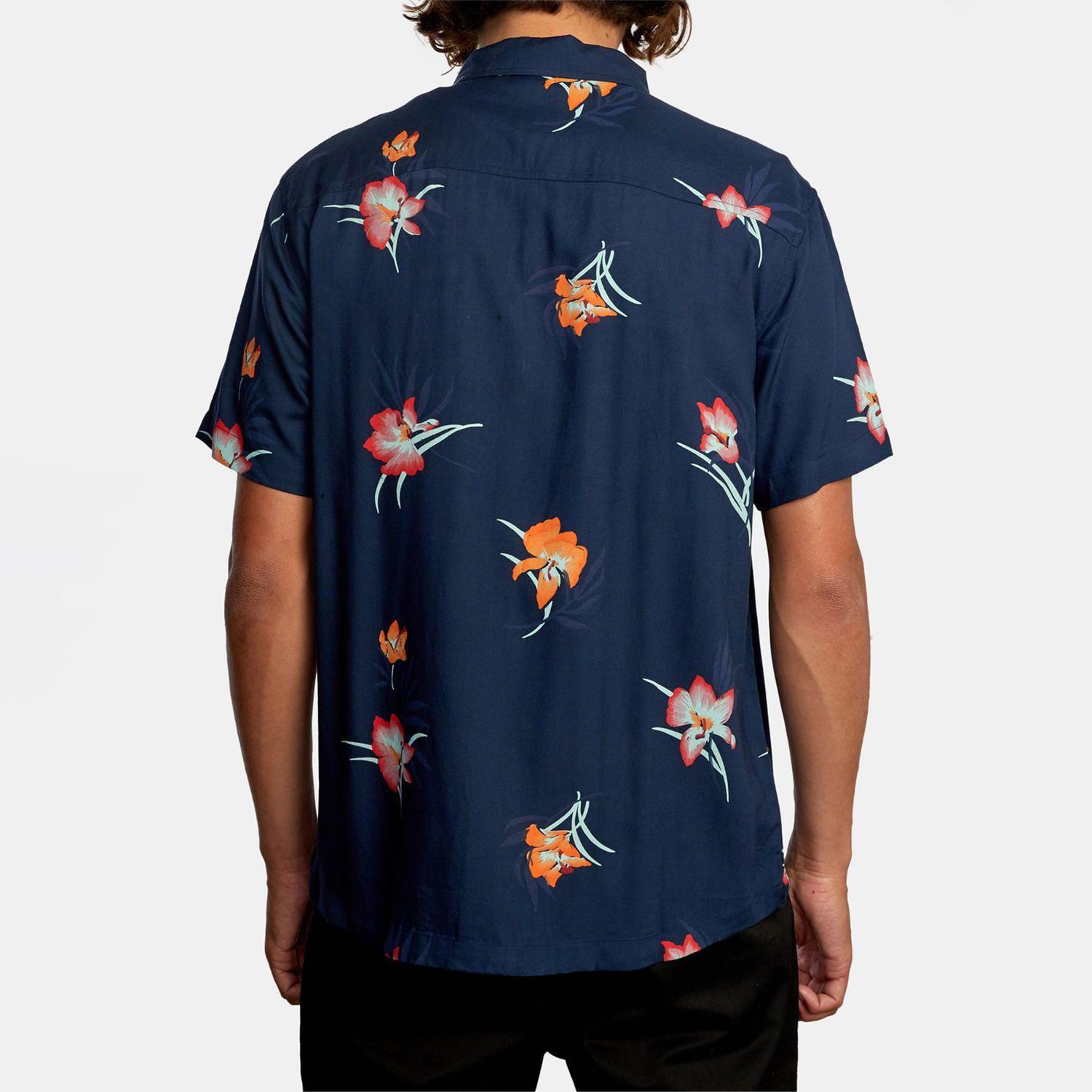 Camisa M/C Hombre Cliffs Floral Azul-1