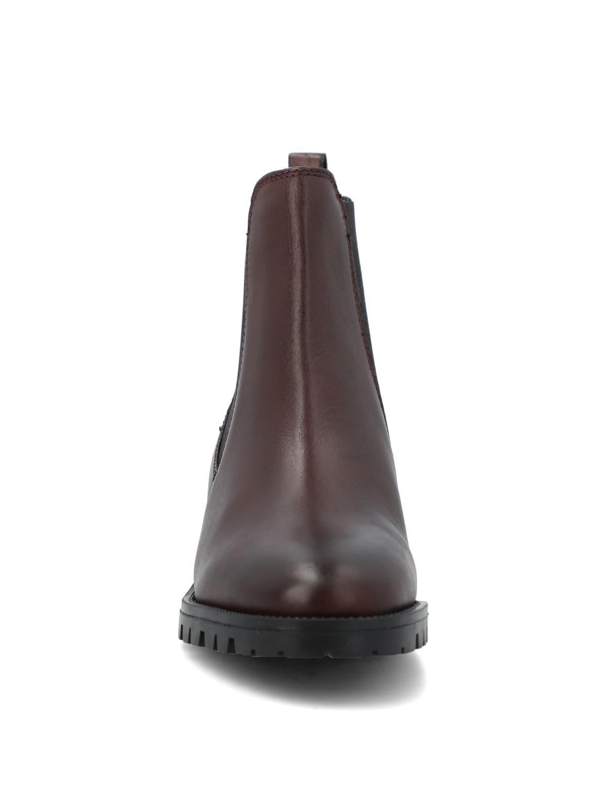 Botin Cuero Mujer Carmeli Burdeo-3
