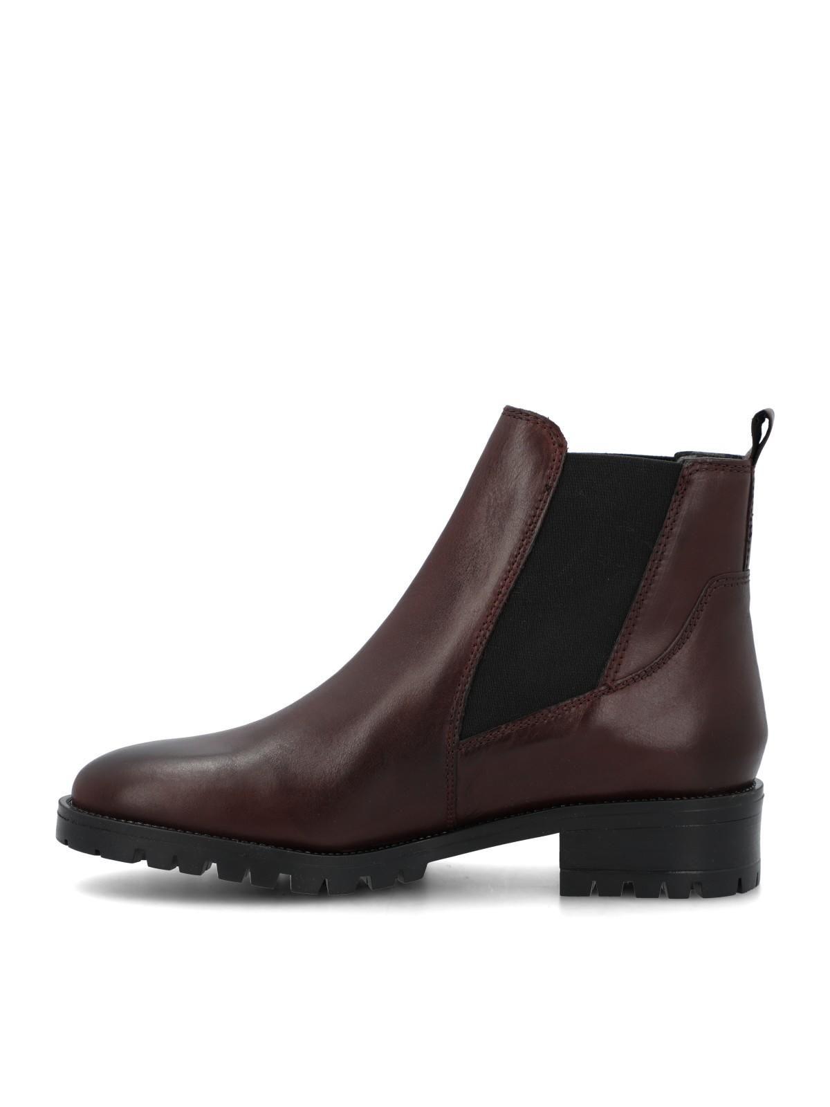 Botin Cuero Mujer Carmeli Burdeo-5