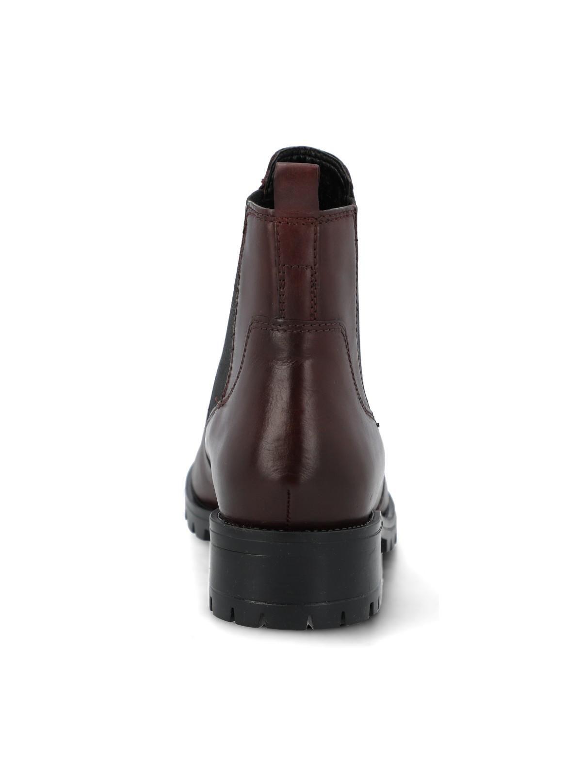 Botin Cuero Mujer Carmeli Burdeo-6
