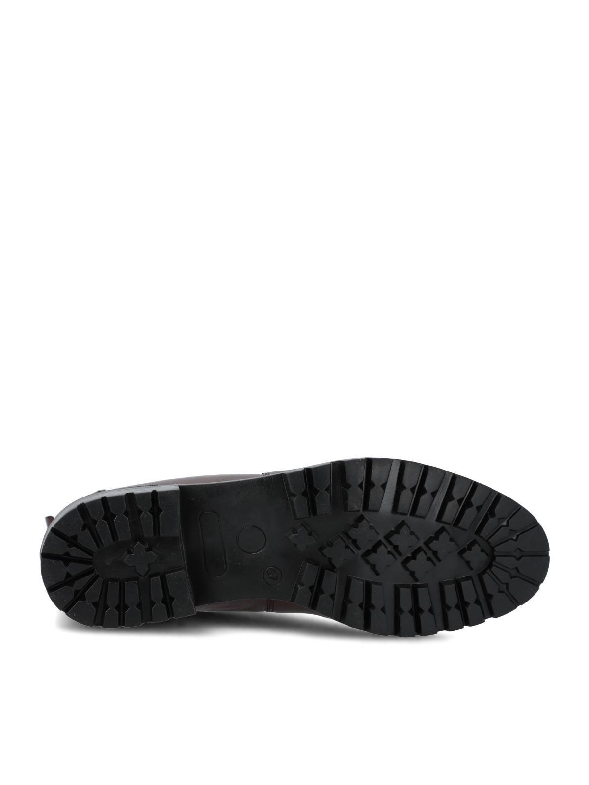 Botin Cuero Mujer Carmeli Burdeo-7