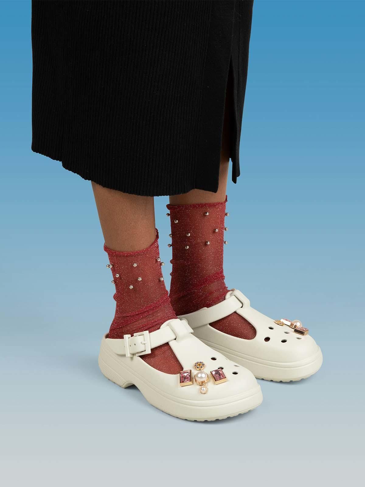 Zueco Crocs Mujer Cls Mary Jane Clog Blanco-1
