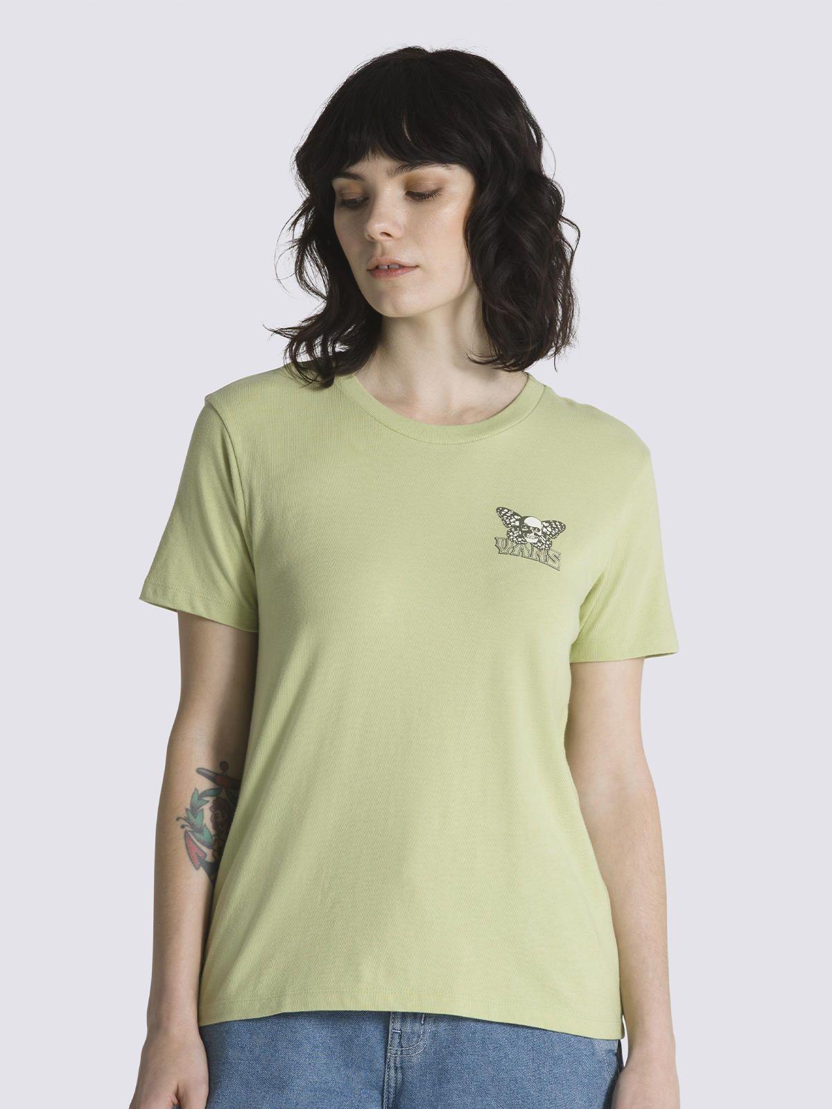 Polera Manga Corta Skullfly Crew Verde Mujer-1