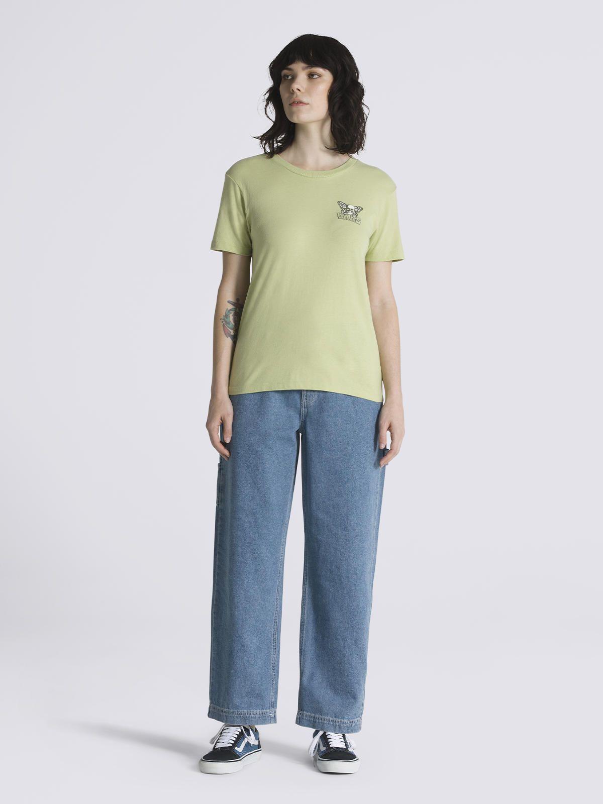 Polera Manga Corta Skullfly Crew Verde Mujer-4